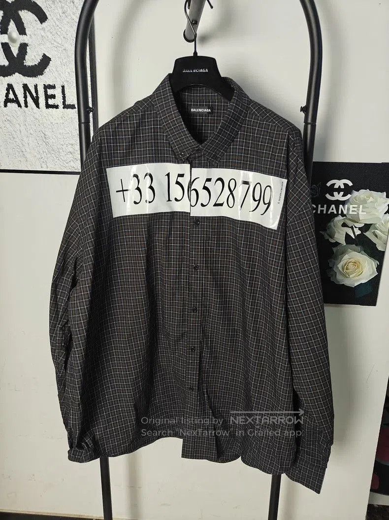 Balenciaga Balenciaga Embroidered Logo Shirt. Size US M / EU 48-50 / 2 - 1 Thumbnail