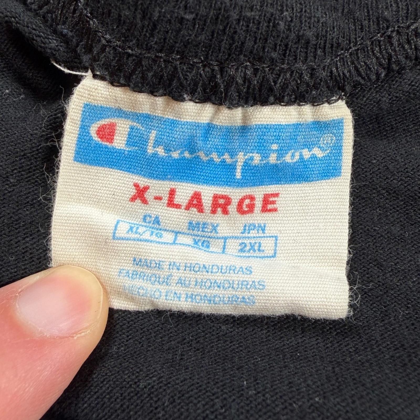 Champion Champion Mens XL Black Graphic T Shirt Trippy Skull Globe Size US XL / EU 56 / 4 - 4 Thumbnail