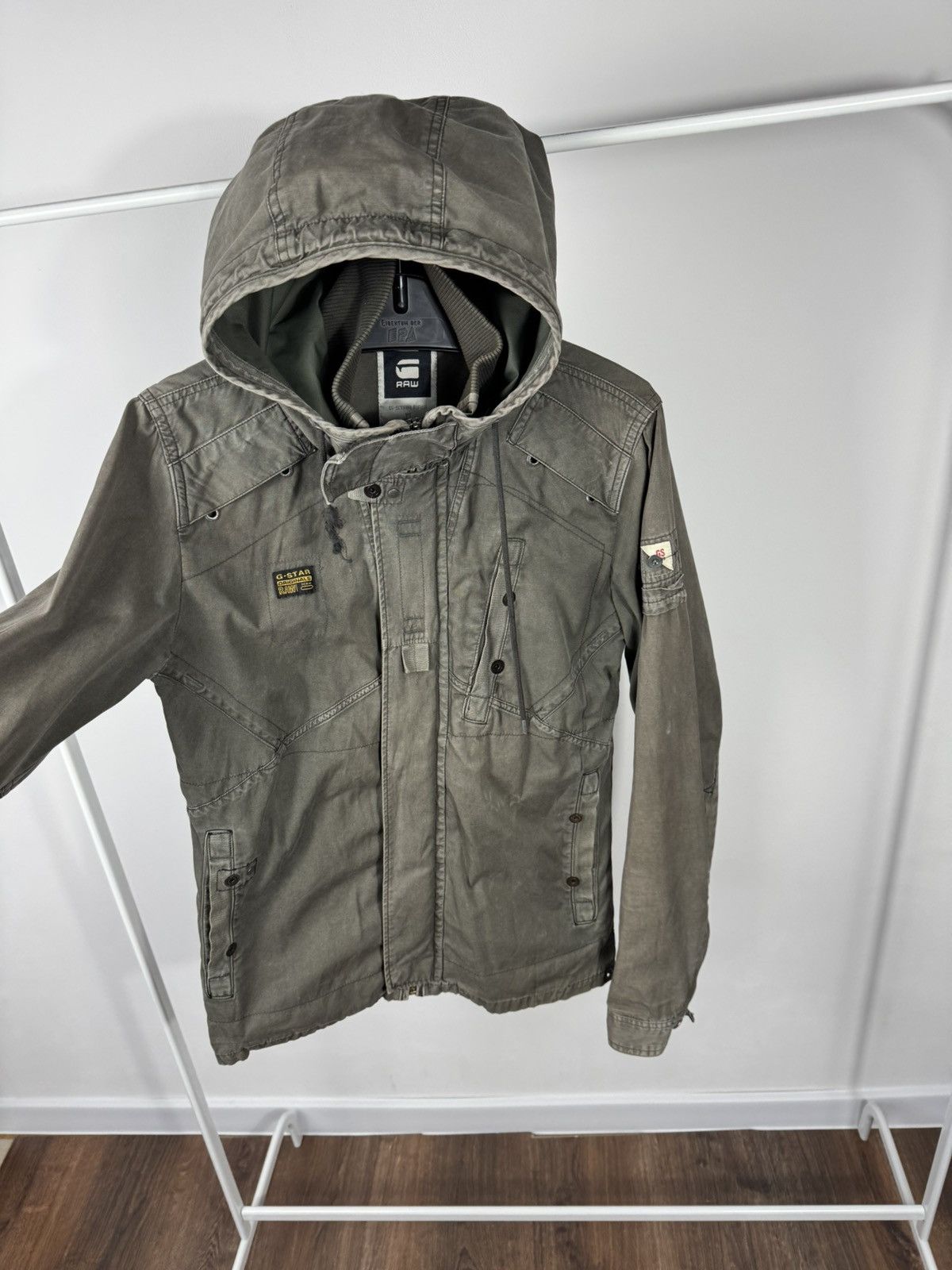G-Star G Star RAW Military Field Jacket Distressed Hooded Utility M Size US M / EU 48-50 / 2 - 8 Thumbnail
