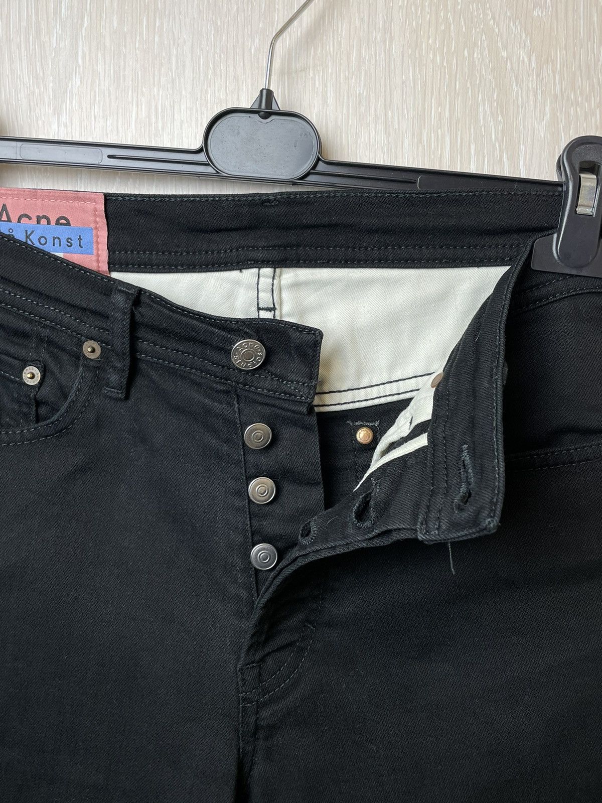 Acne Studios × Vintage Acne Studios 1996 Loose Straight Black Jeans Denim Size US 30 / EU 46 - 7 Thumbnail