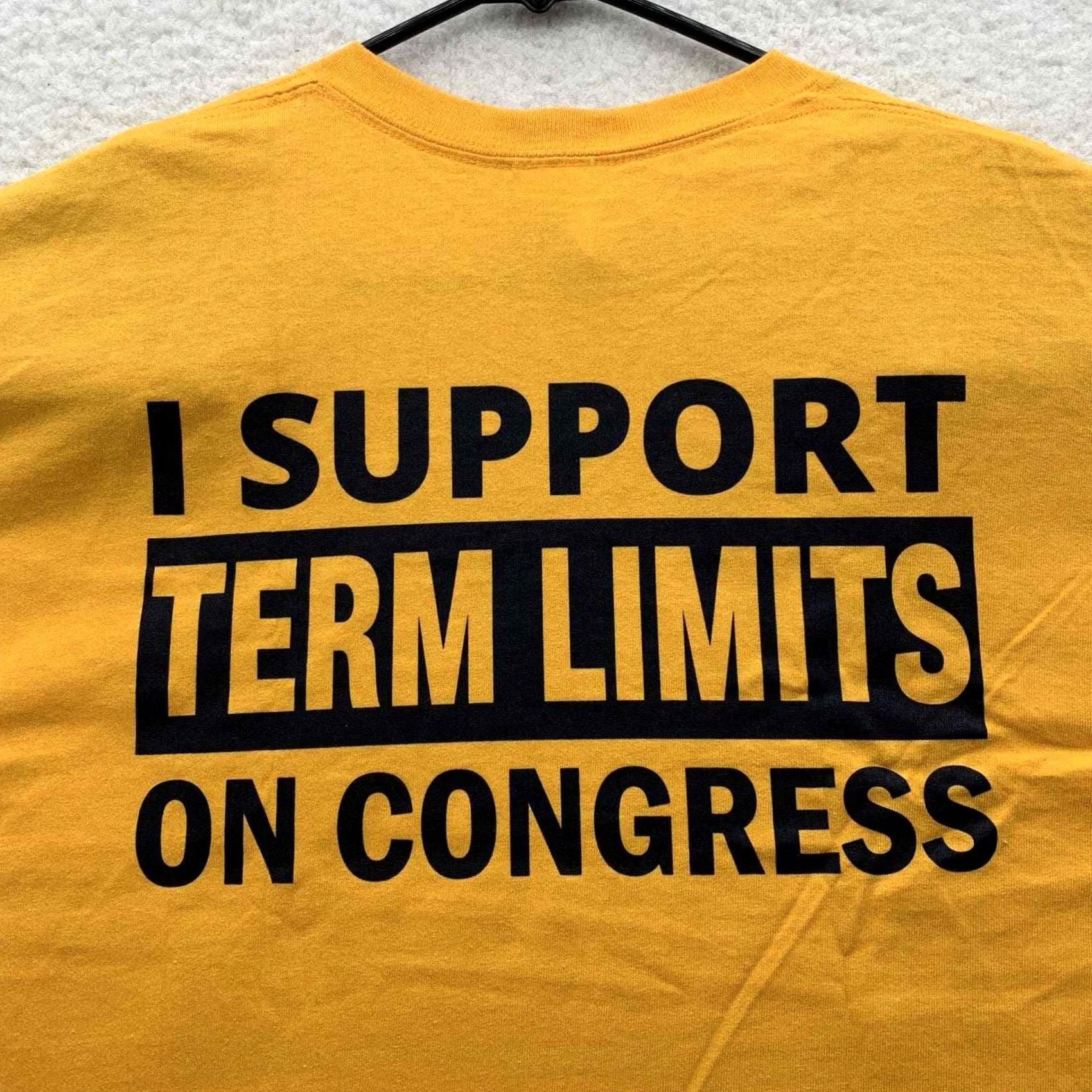 Gildan Gildan Yellow Adult Medium M T-Shirt Elect Congressional Term Limits Government Classic Dad Cotton Size US M / EU 48-50 / 2 - 4 Thumbnail