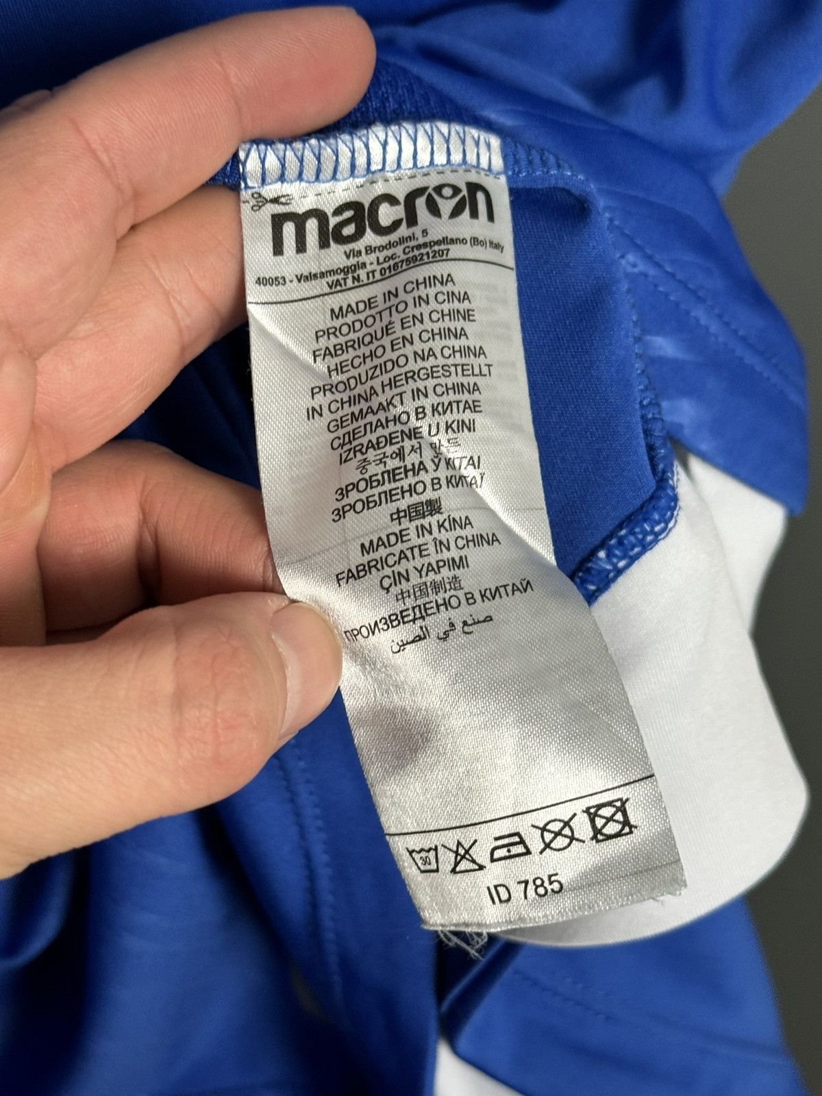 Macron Liechtenstein 18/19 Home Match Worn Football Jersey T-Shirt Size US M / EU 48-50 / 2 - 14 Thumbnail