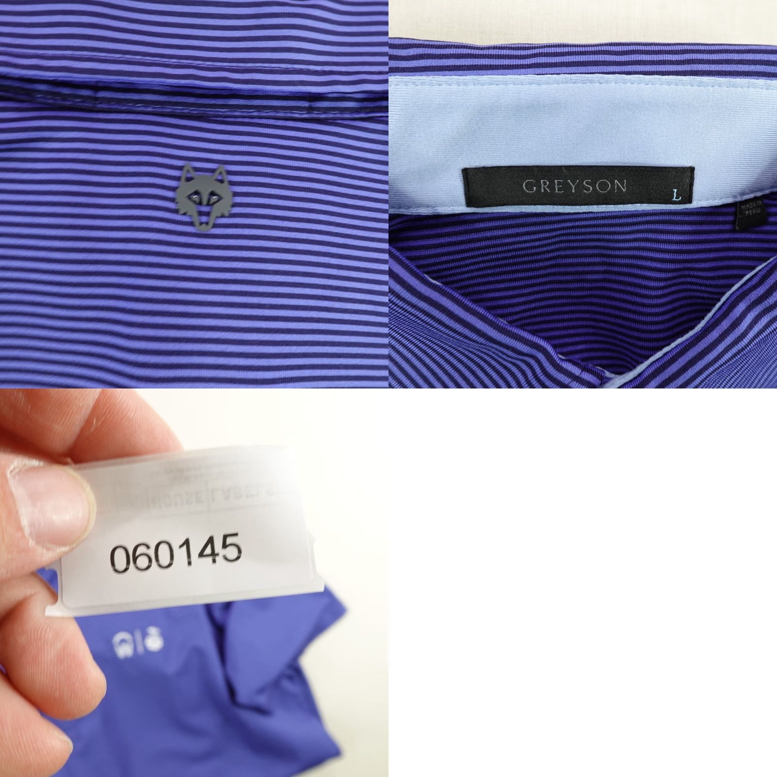 Vintage Greyson Polo Shirt Mens Large Blue Stripes Golf Performance Flex Short Sleeve Size US L / EU 52-54 / 3 - 8 Thumbnail