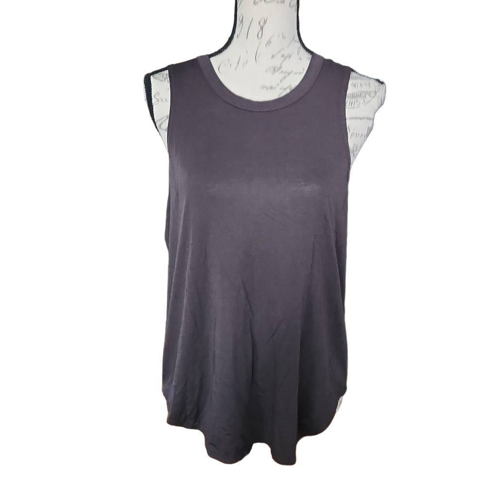 Chaser Brand Chaser Ladies Size Medium Charcoal Black V-Back Hi Lo Muscle Size M / US 6-8 / IT 42-44 - 1 Thumbnail