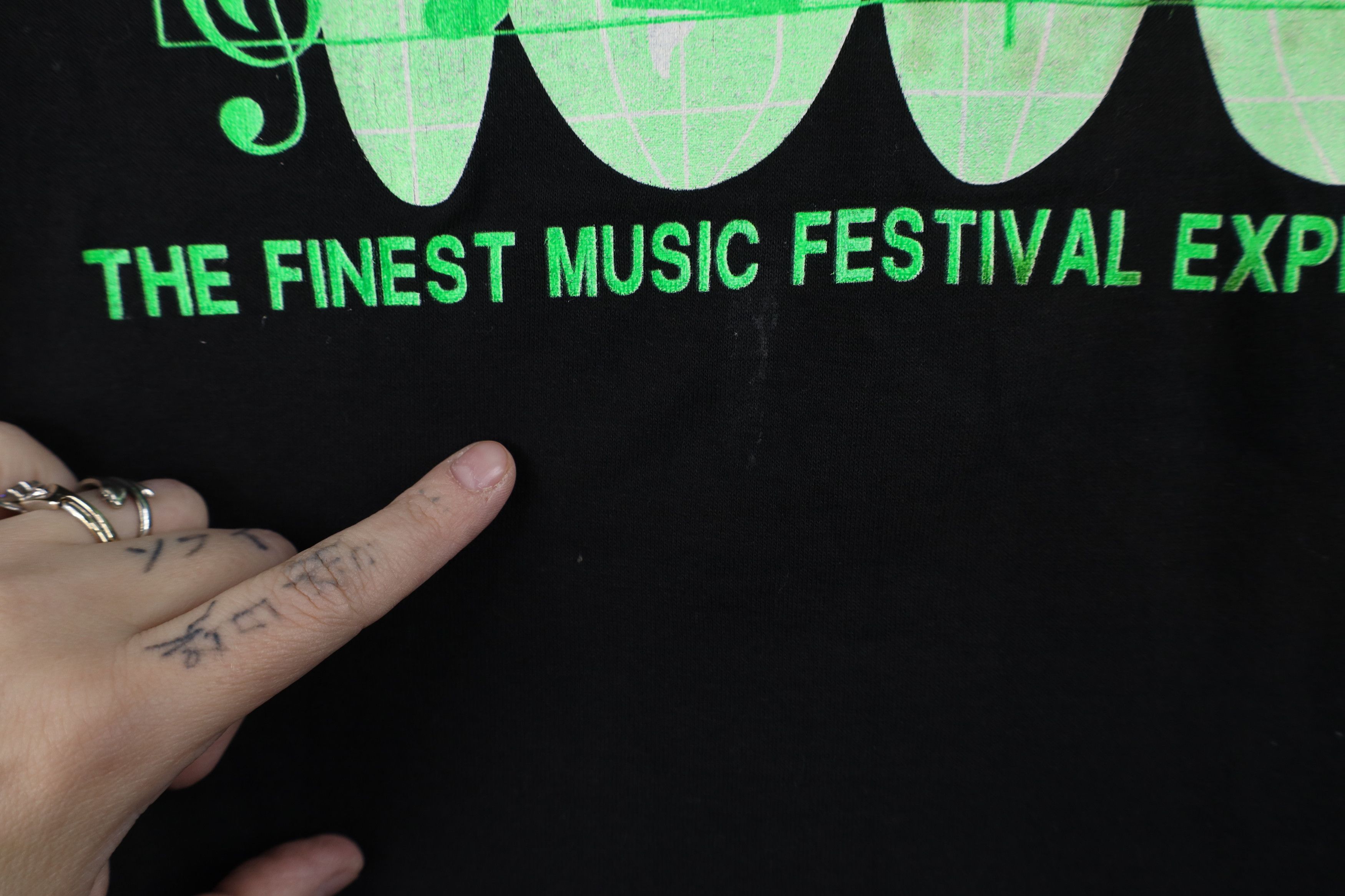 Vintage Vintage 90s Please Music Festival T-Shirt Black Cotton USA Size US XL / EU 56 / 4 - 5 Thumbnail