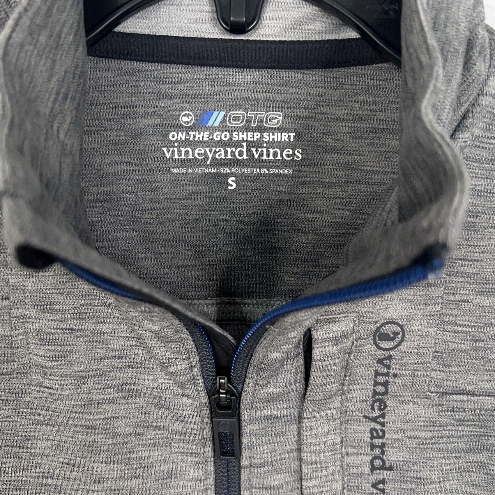 Vineyard Vines VINTAGE Vineyard Vines Pullover Shirt Mens Small Gray OTG On The Go Shep 1/4 Zip Sports Reg Mens Size US S / EU 44-46 / 1 - 4 Thumbnail