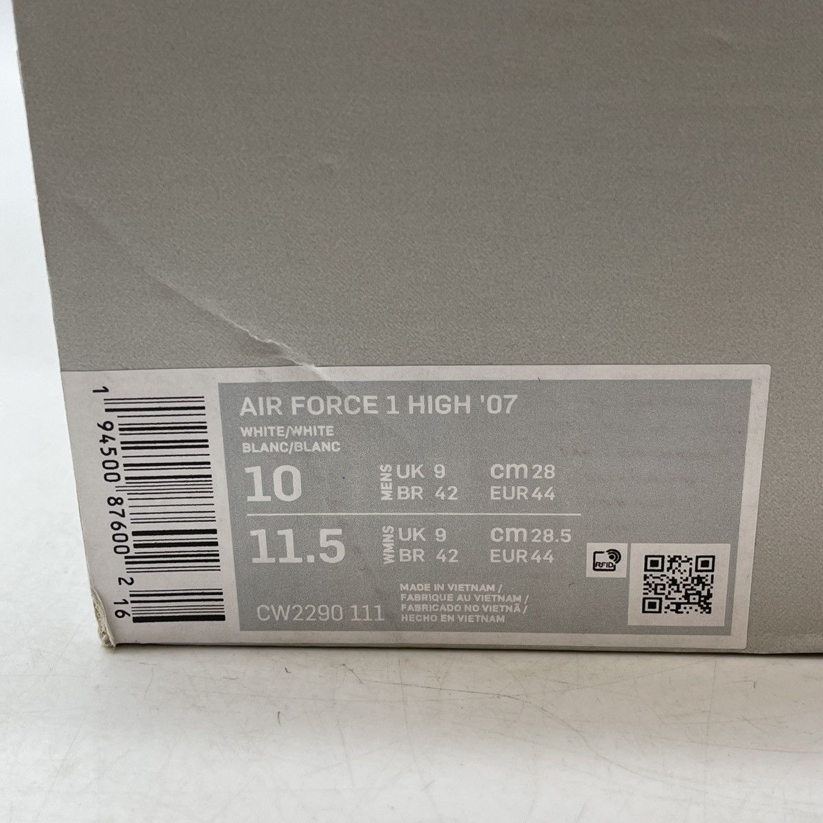 Nike Air Force 1 high triple white Size US 10 / EU 43 - 9 Thumbnail