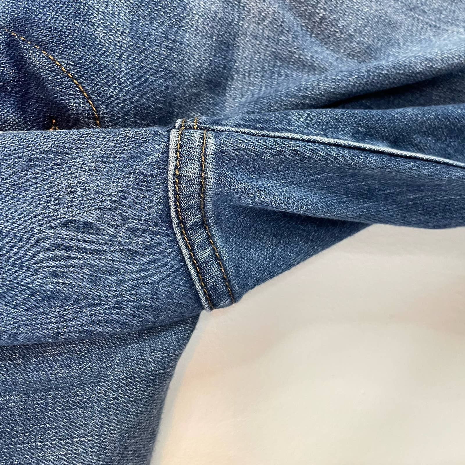Frame Frame Le High Skinny Jean 32 Medium Wash Piping Accent Denim Size 34" / US 12 / IT 48 - 6 Thumbnail
