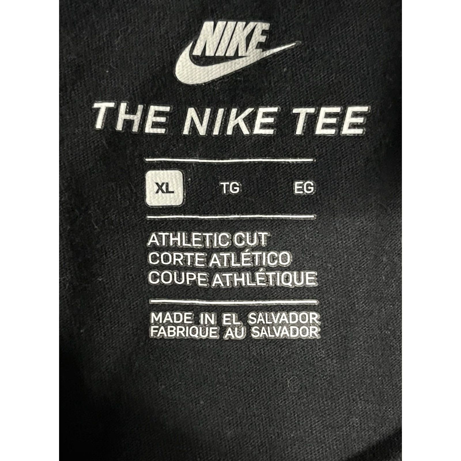 Nike Nike Air T-Shirt Jersey Cotton Short Sleeve Men XL Black Graphic Print Logo Crew Neck Sports All Seasons Size US XL / EU 56 / 4 - 5 Thumbnail