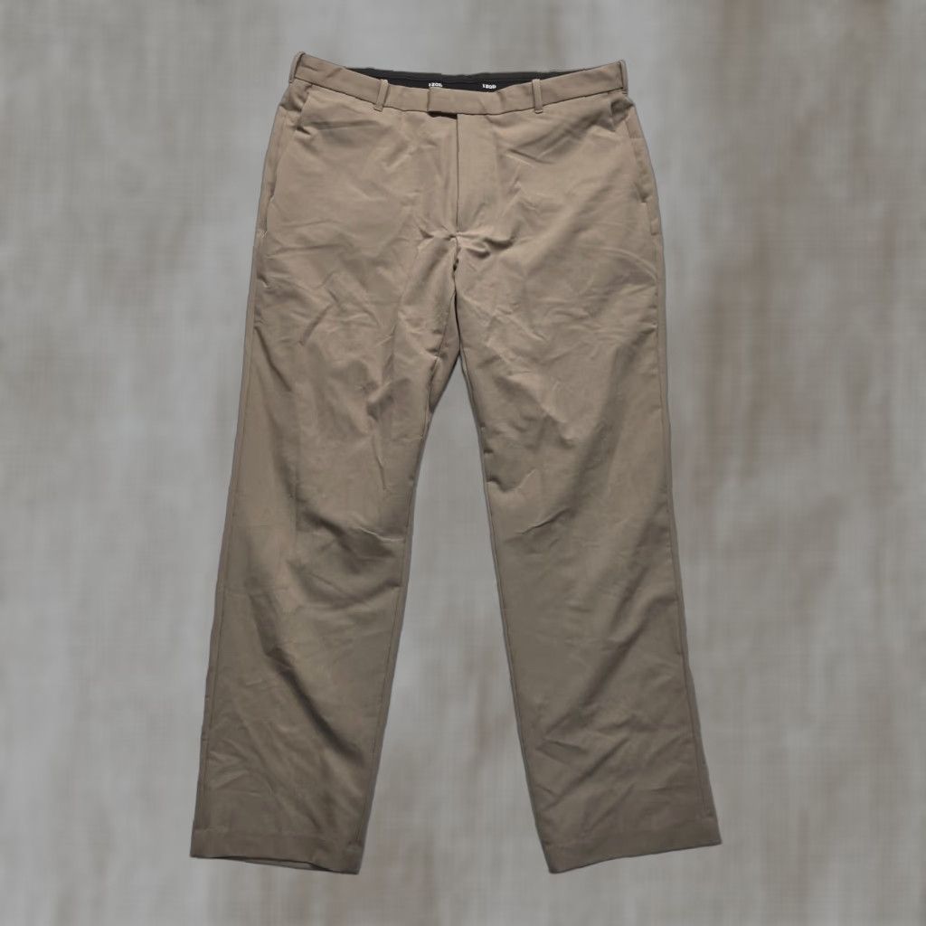 Izod Izod Golf Pants Men's 36 x 30 Tan Lightweight Performance Flat Front Size US 36 / EU 52 - 1 Thumbnail