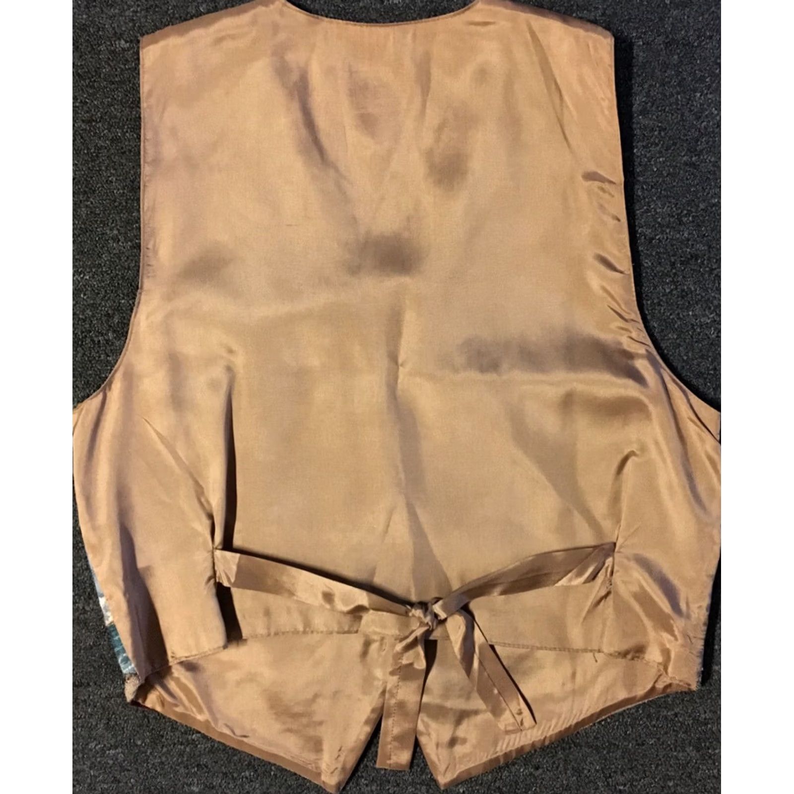 Nautica Vtg Pasta Beachfront Art Vest Women L Brown USA 70s 80s 90s Vintage Beachfront Art Vest for Women Size L / US 10 / IT 46 - 3 Thumbnail