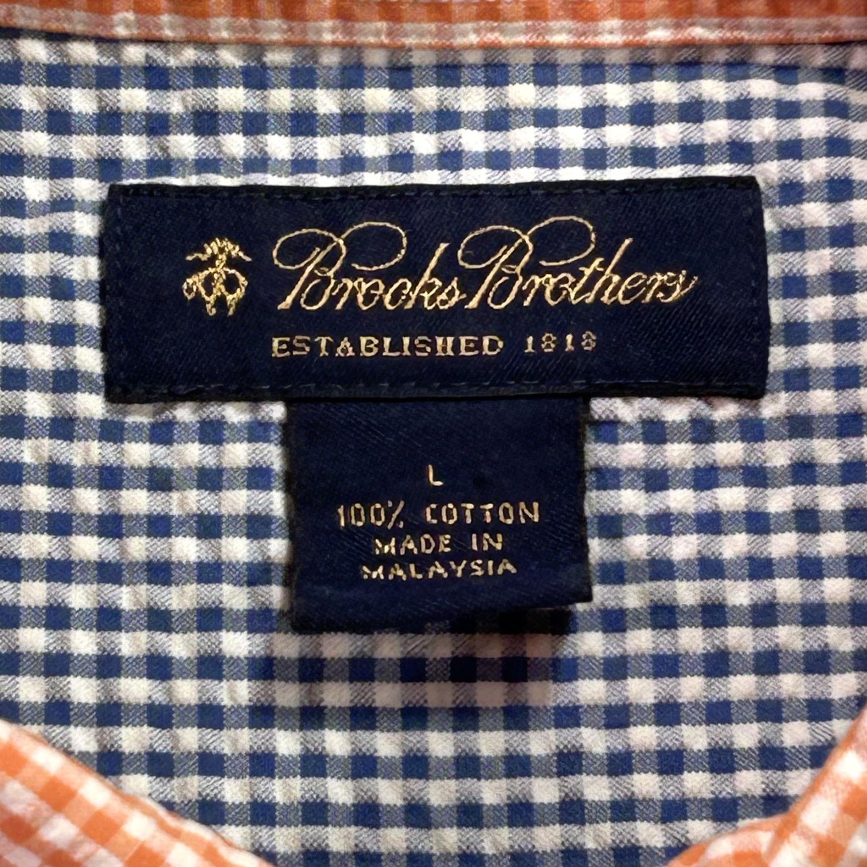 Brooks Brothers Brooks Brothers Shirt Mens Large Multicolor Gingham Button-Down Short Sleeve Casual Preppy Patchwork Check Cotton Size US L / EU 52-54 / 3 - 4 Thumbnail