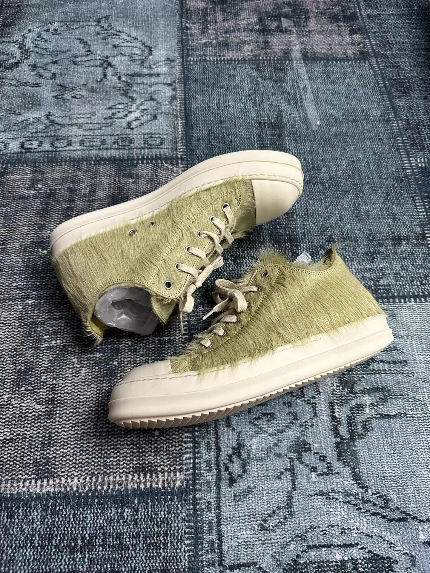 Rick Owens Rick Owens Green Horse Hair Low Top Big Converse 42 Size US 9 / EU 42 - 2 Thumbnail