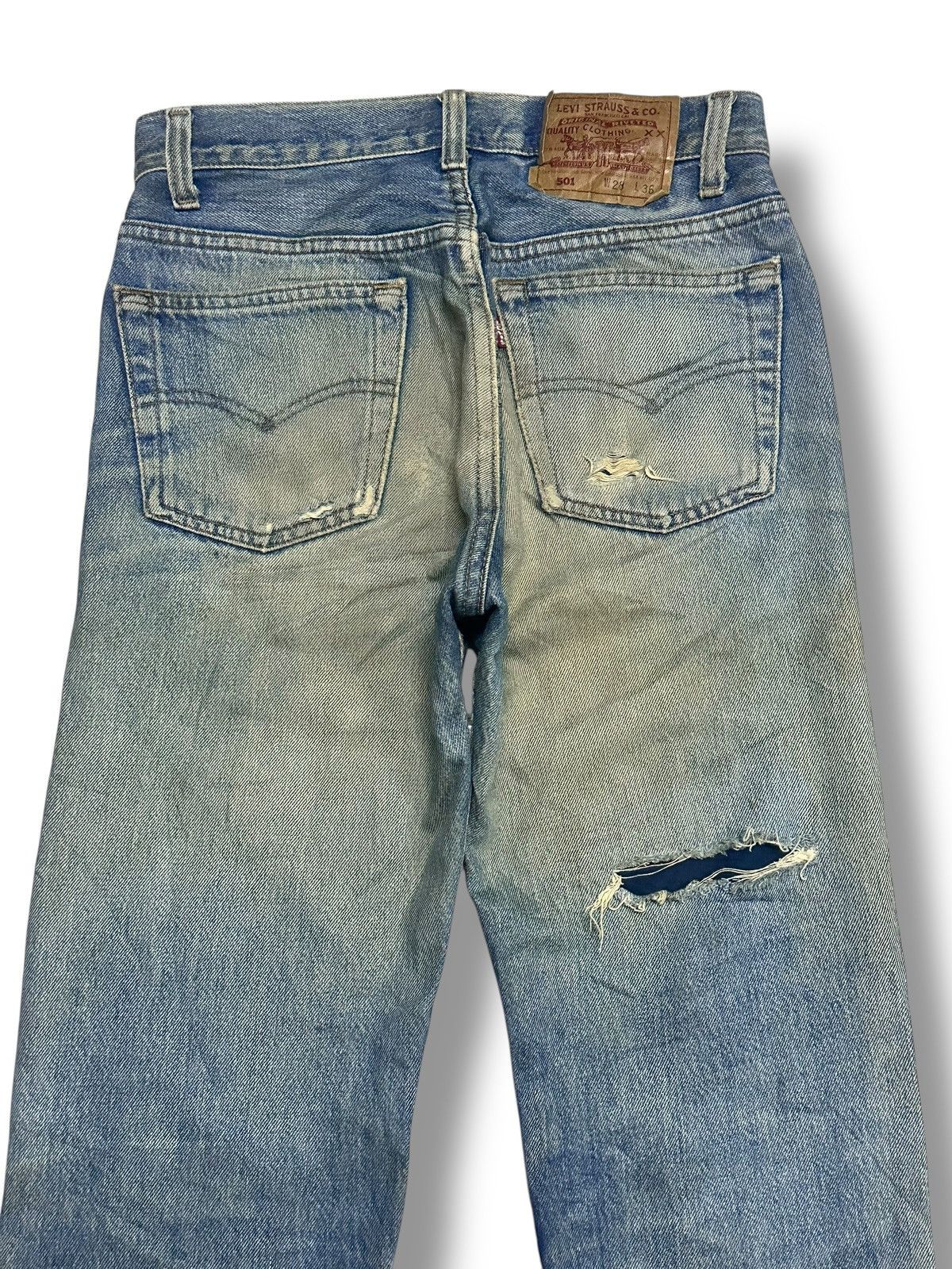 Levi's Levis 501 Vintage Distressed Straight Loose Mudwash Size US 28 / EU 44 - 5 Thumbnail