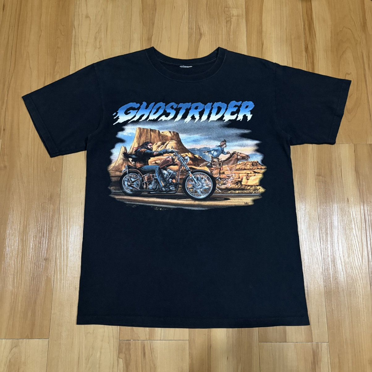 Harley Davidson Vintage Ghost rider by david mann t-shirt Size US M / EU 48-50 / 2 - 1 Thumbnail