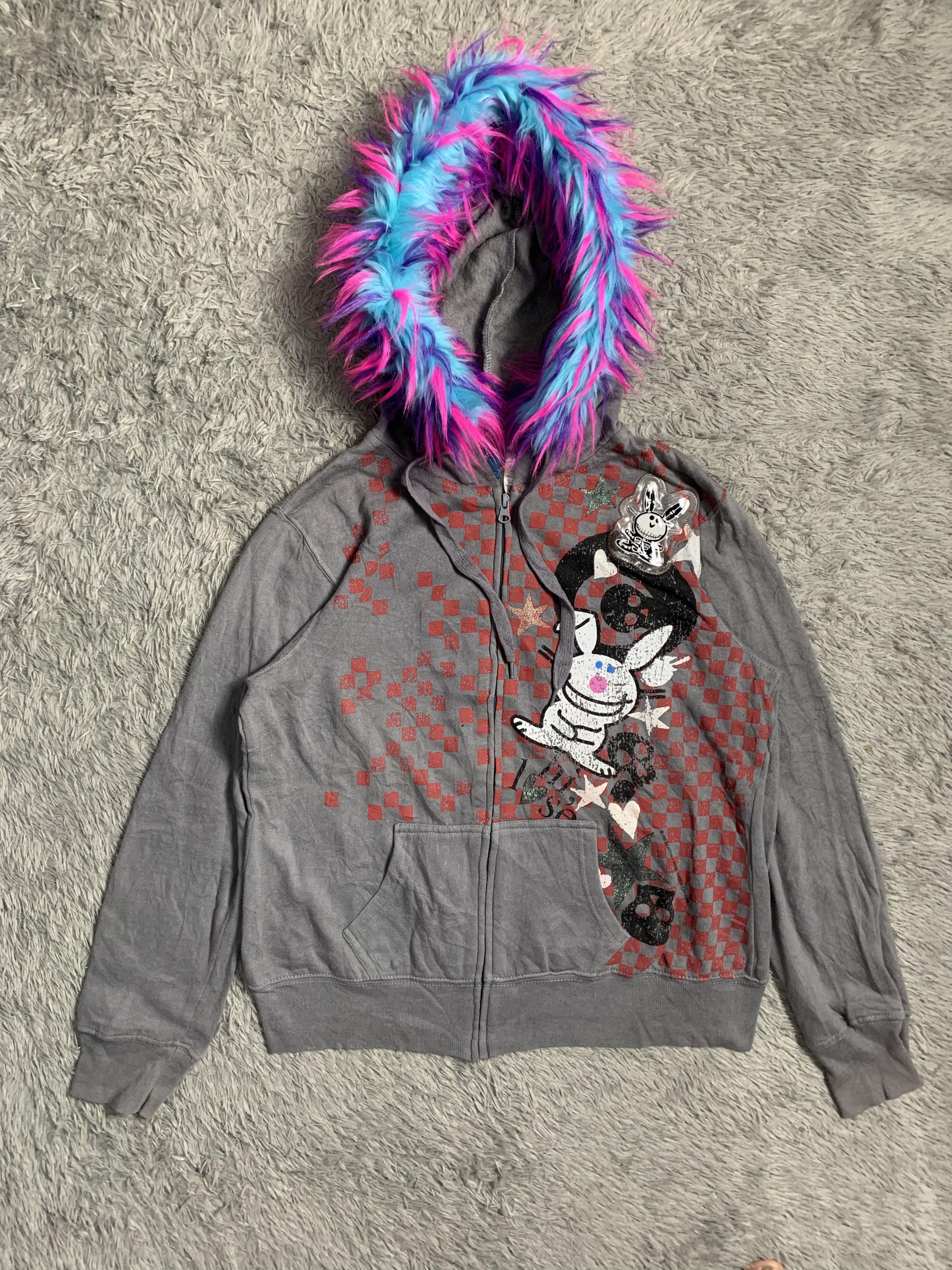 Burberry × Japanese Brand × Vintage Burberry fur hoodie | Grailed
