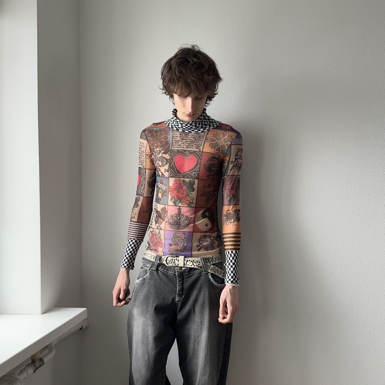 Hysteric Glamour × Undercover Mesh Top Tattoo Long Sleeve T Shirt Sarah Pacini JPG Vibe Size L / US 10 / IT 46 - 3 Thumbnail