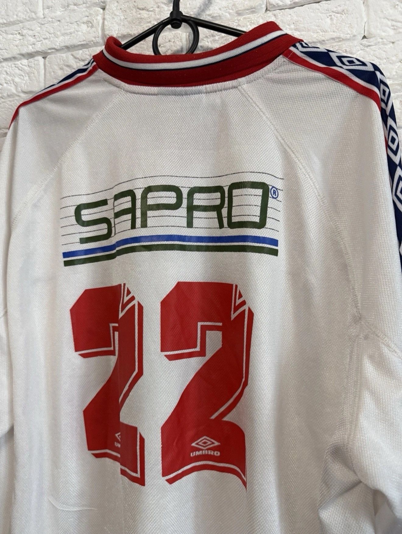Umbro Umbro Jersey Blockcore Vintage 90`s Longsleeve Sapro 22 SzXL Size US XL / EU 56 / 4 - 5 Thumbnail