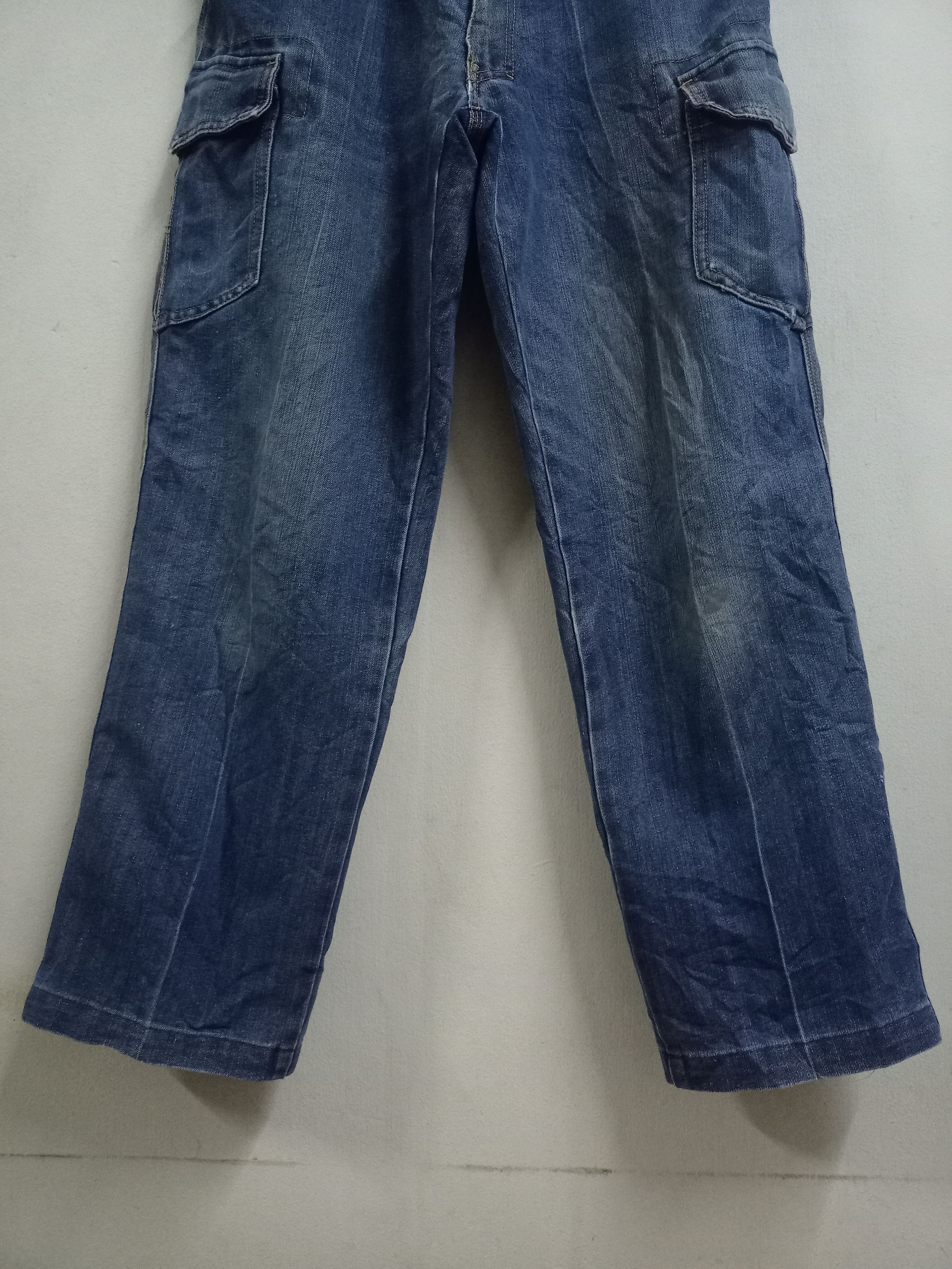 Japanese Brand Vintage Japanese Brand Baggy Cargo Denim Pants Size US 30 / EU 46 - 8 Thumbnail