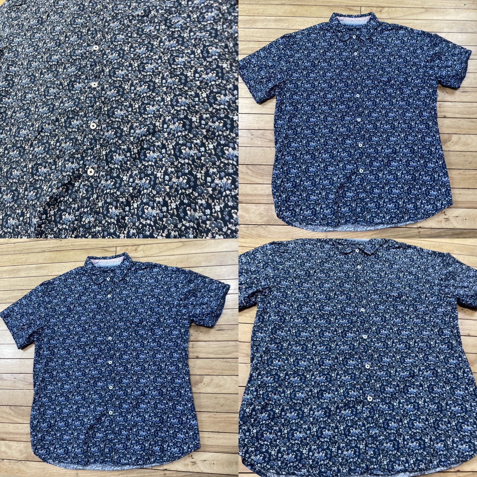 Vintage VINTAGE Michael Brandon Button Shirt Men L Blue Floral Preppy Nature Casual Spread Large Size US L / EU 52-54 / 3 - 10 Thumbnail