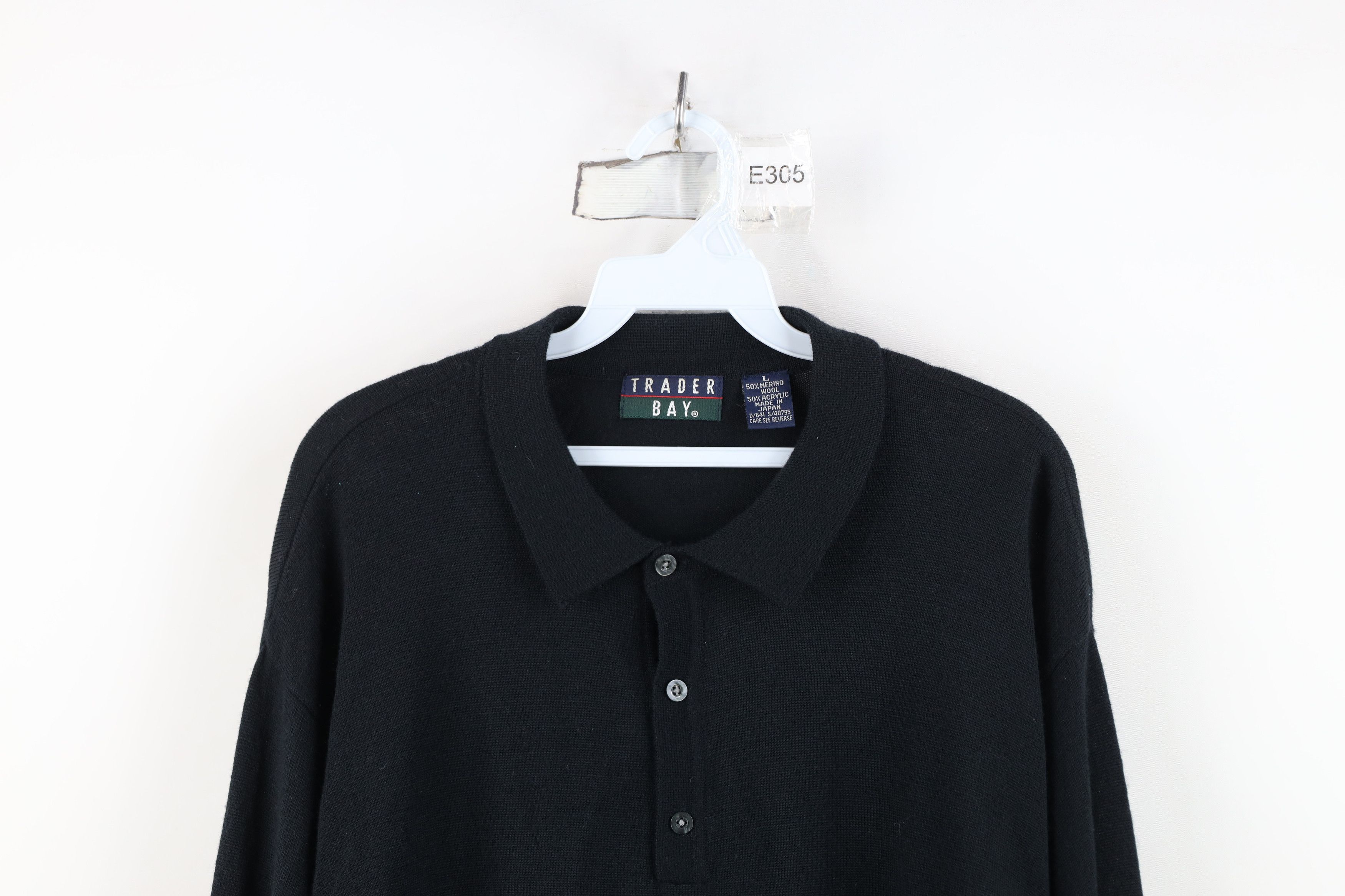 Vintage Vintage 90s Streetwear Merino Wool Collared Polo Sweater Size US L / EU 52-54 / 3 - 2 Thumbnail