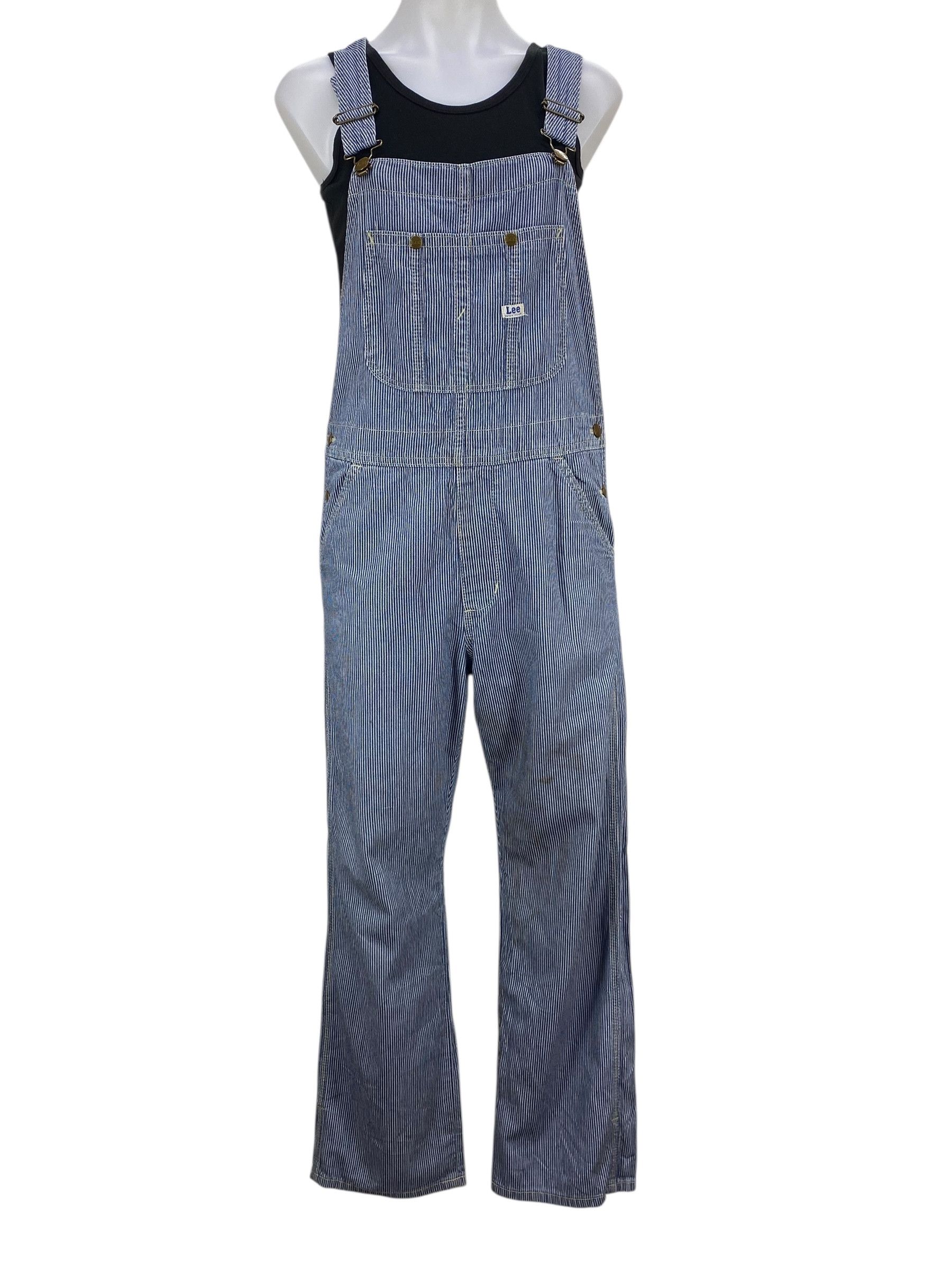 Lee Lee Carpenter Bib Overalls Hickory Stripes Size US 30 / EU 46 - 2 Thumbnail