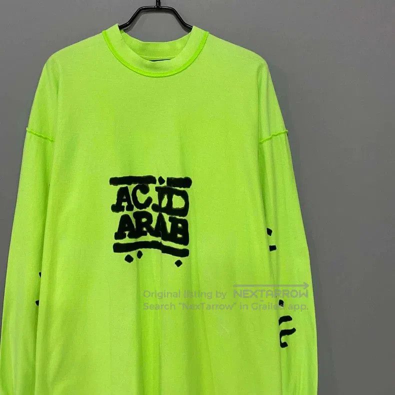Balenciaga Balenciaga Green Logo Long Sleeve Top. Size US XXL / EU 58 / 5 - 2 Thumbnail