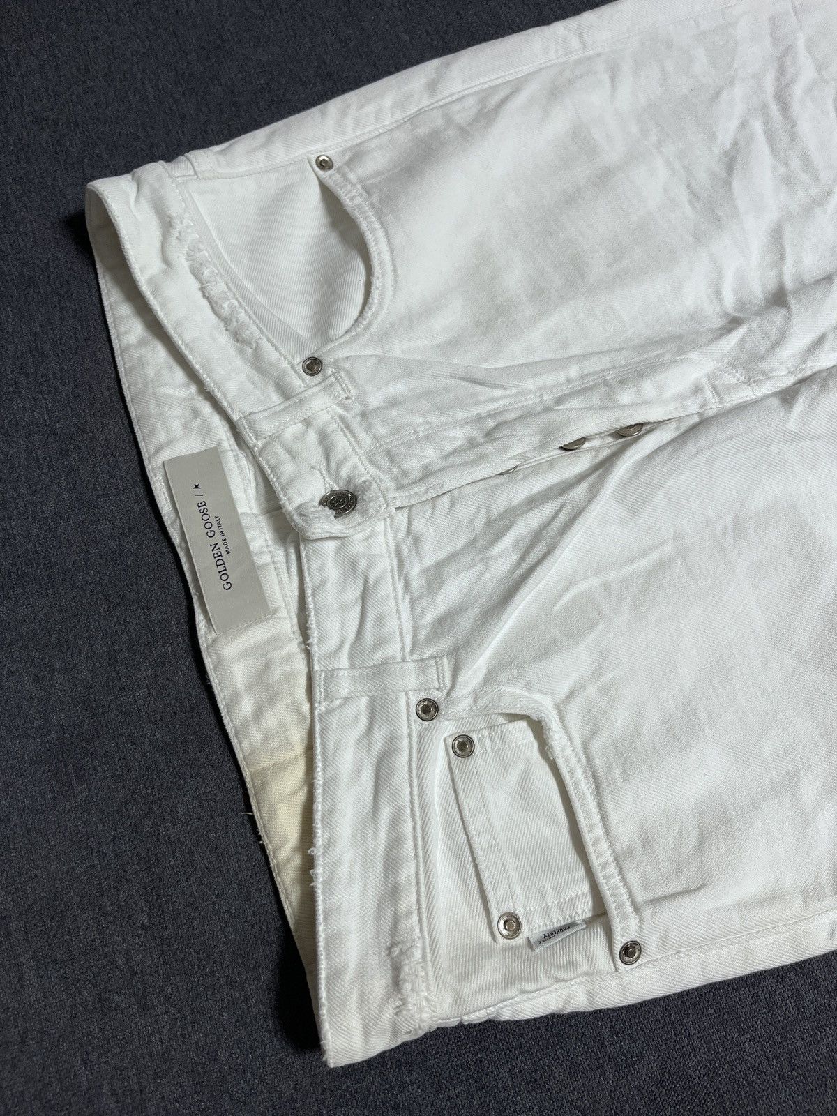 Golden Goose Golden Goose Distressed White Jeans Size US 31 - 5 Thumbnail