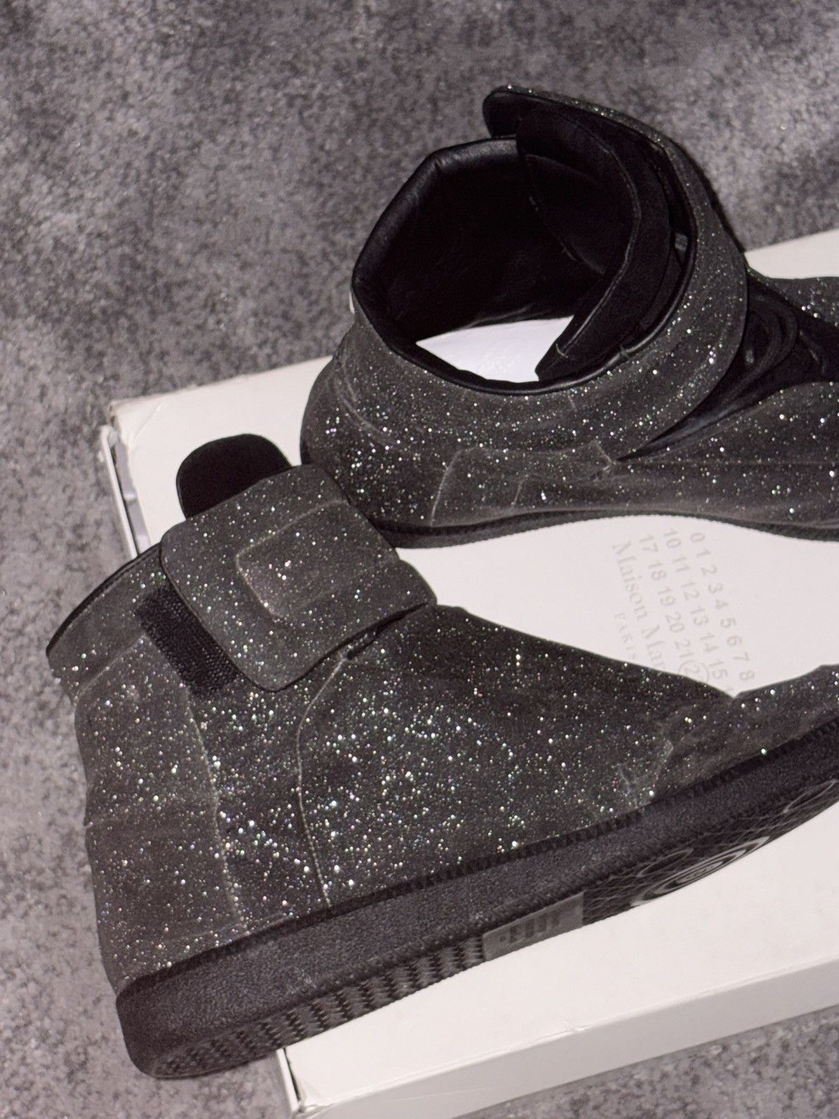 Maison Margiela Maison Margiela 2016 Grey Glitter Future High Top Sneaker Size US 11 / EU 44 - 12 Thumbnail