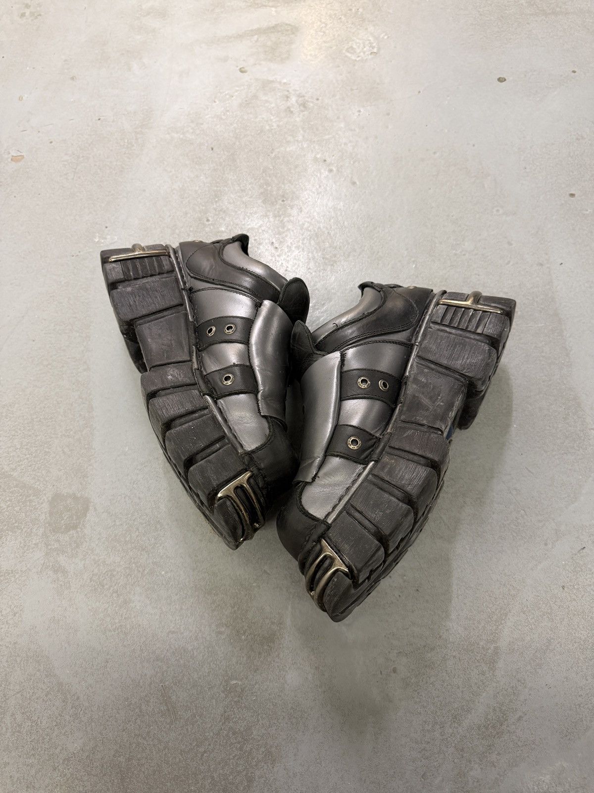 New Rock New Rock Platform Buckle Chunky Gothic Leather Boots Size US 8 / EU 41 - 7 Thumbnail