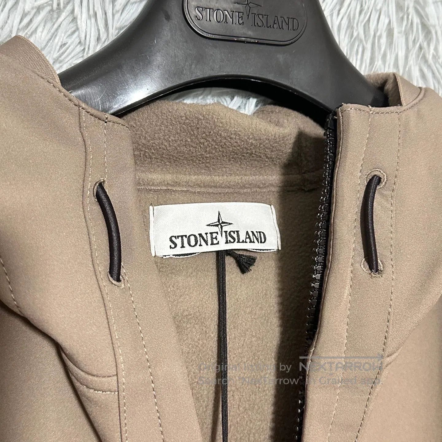 Stone Island brown hooded softshell jacket by stone island. Size US XL / EU 56 / 4 - 4 Thumbnail