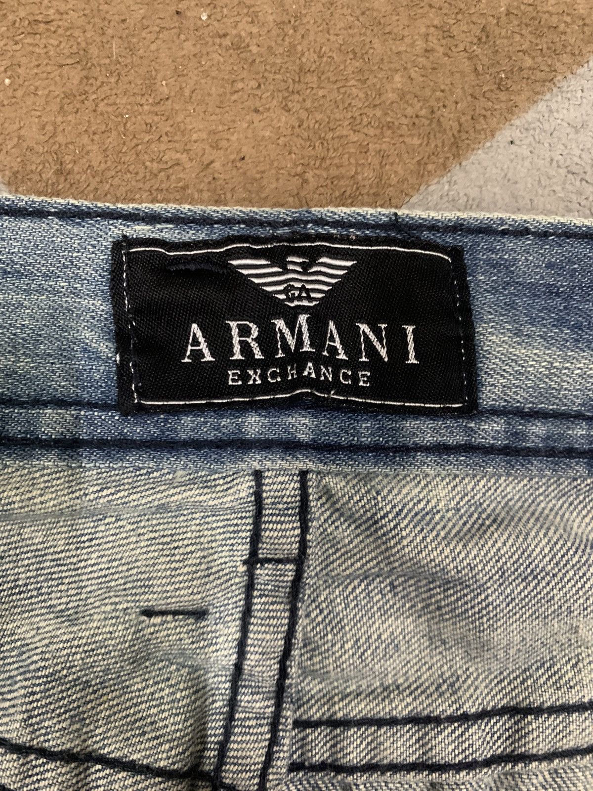 Giorgio Armani Vintage Giorgio Armani Mud Washed Clawmark Distressed Jeans Size US 31 - 15 Thumbnail
