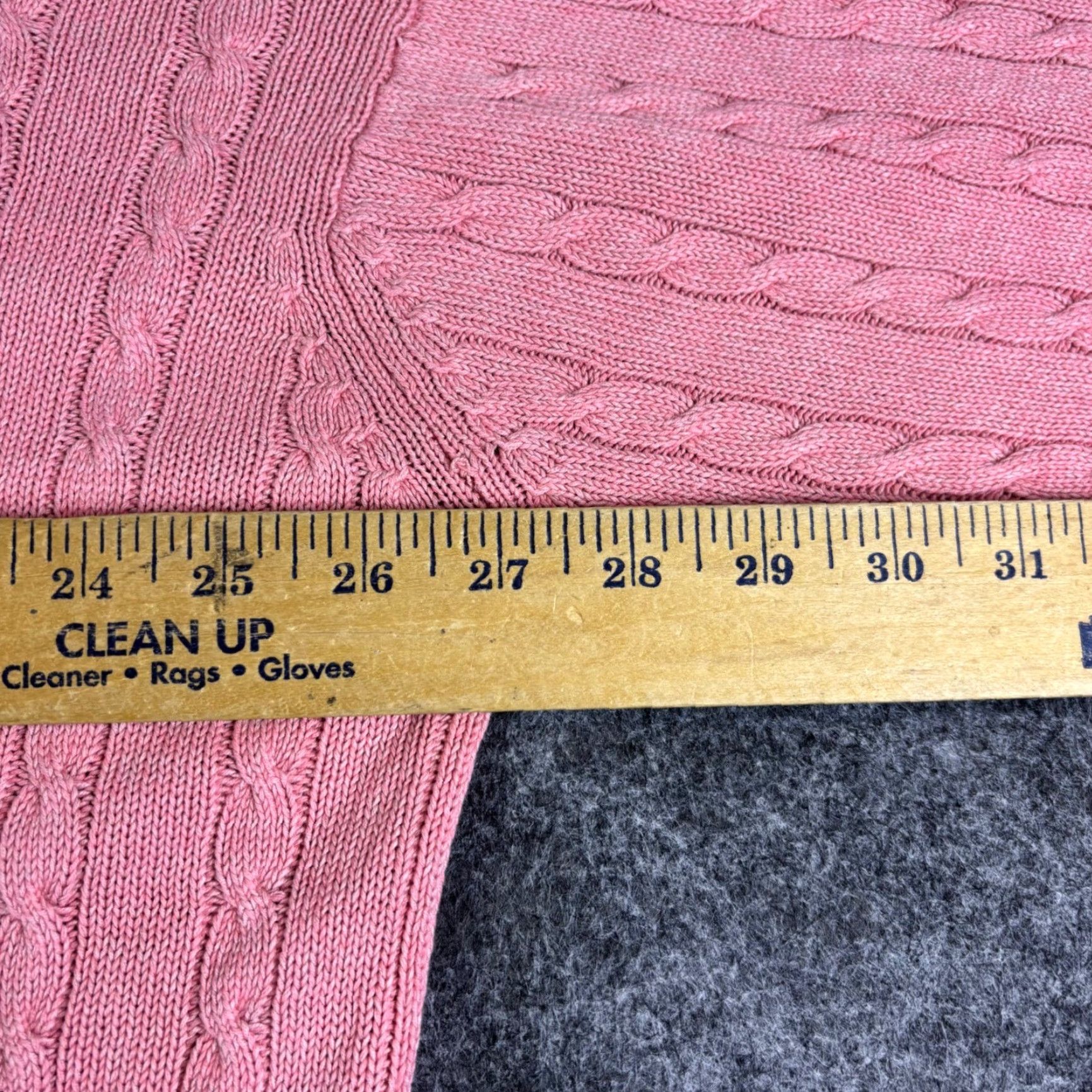 Pinko Alligator Alley Pink Cable-Knit Sweater XL Crew Neck Long Sleeve Womens Size XL / US 12-14 / IT 48-50 - 3 Thumbnail
