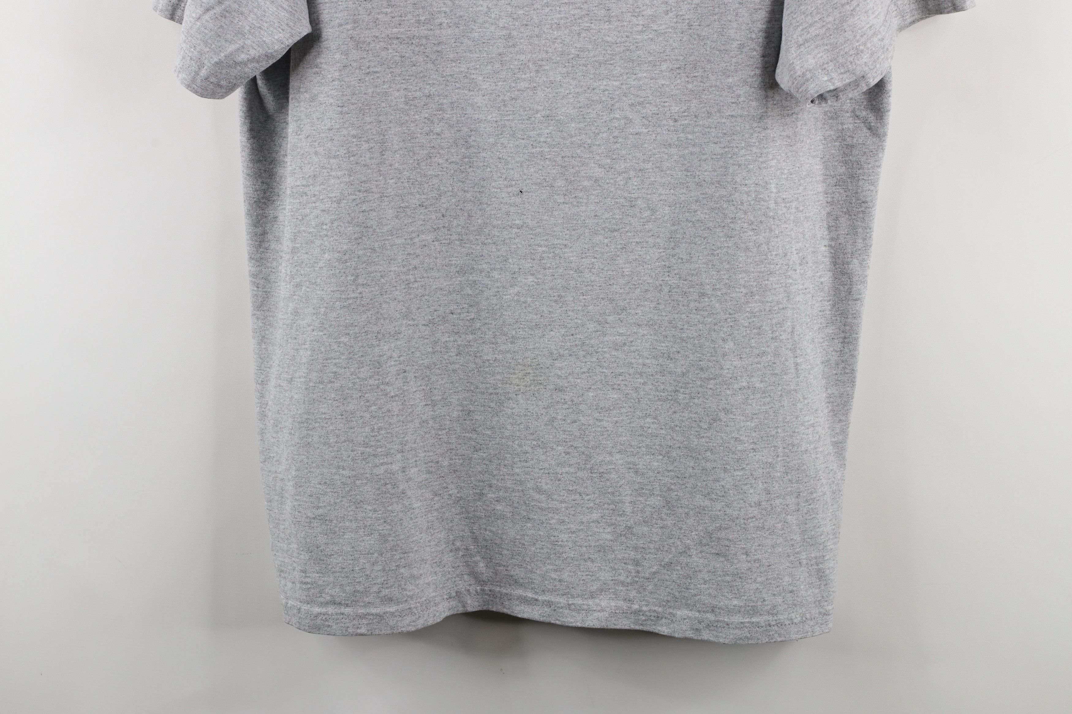 Hanes × Vintage Vintage 90s Hanes Heavyweight Blank T-Shirt Heather Gray Size US L / EU 52-54 / 3 - 3 Thumbnail