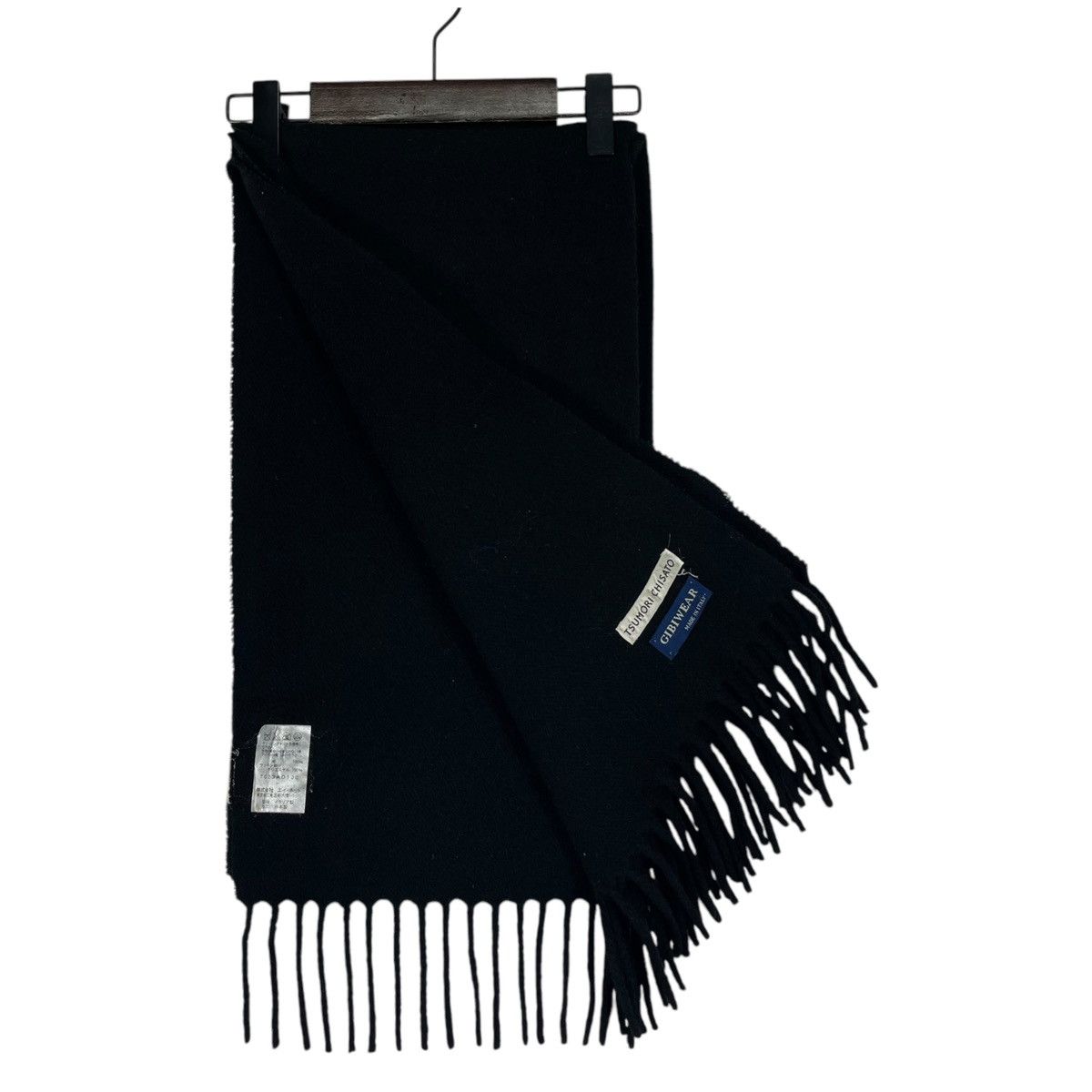 Issey Miyake × Tsumori Chisato Vintage Tsumori Chisato Gibi Wear Black Large Scarf Muffler Size ONE SIZE - 6 Thumbnail