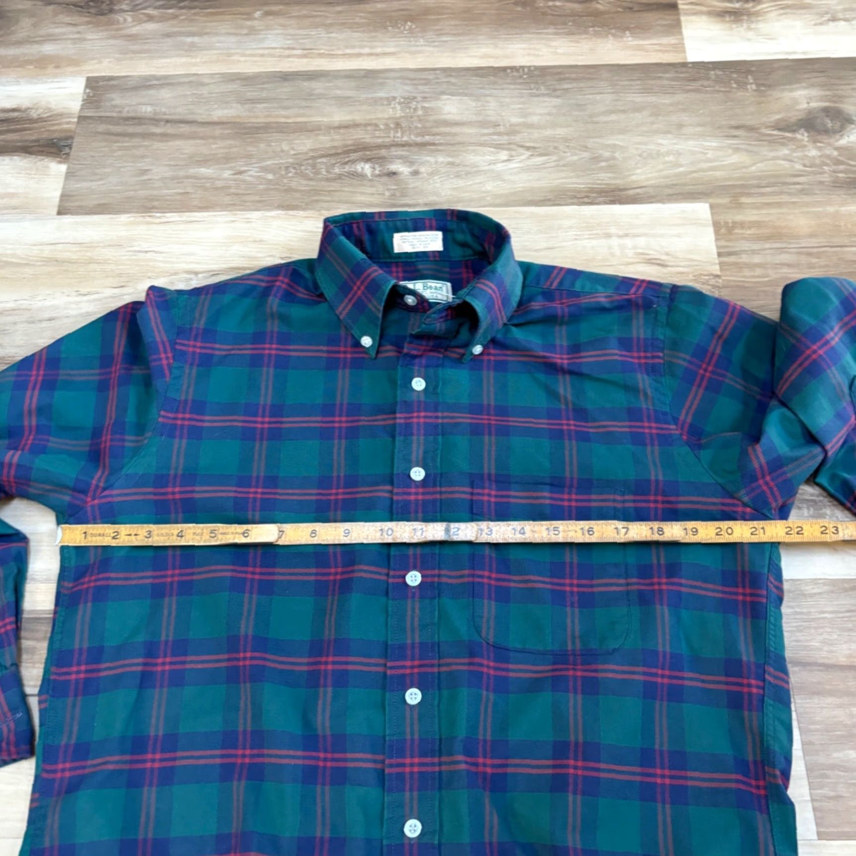 Vintage Vintage LL Bean Shirt Mens Medium 15.5 - 33 Tartan Plaid Twill Sport USA 90s Size US M / EU 48-50 / 2 - 6 Thumbnail