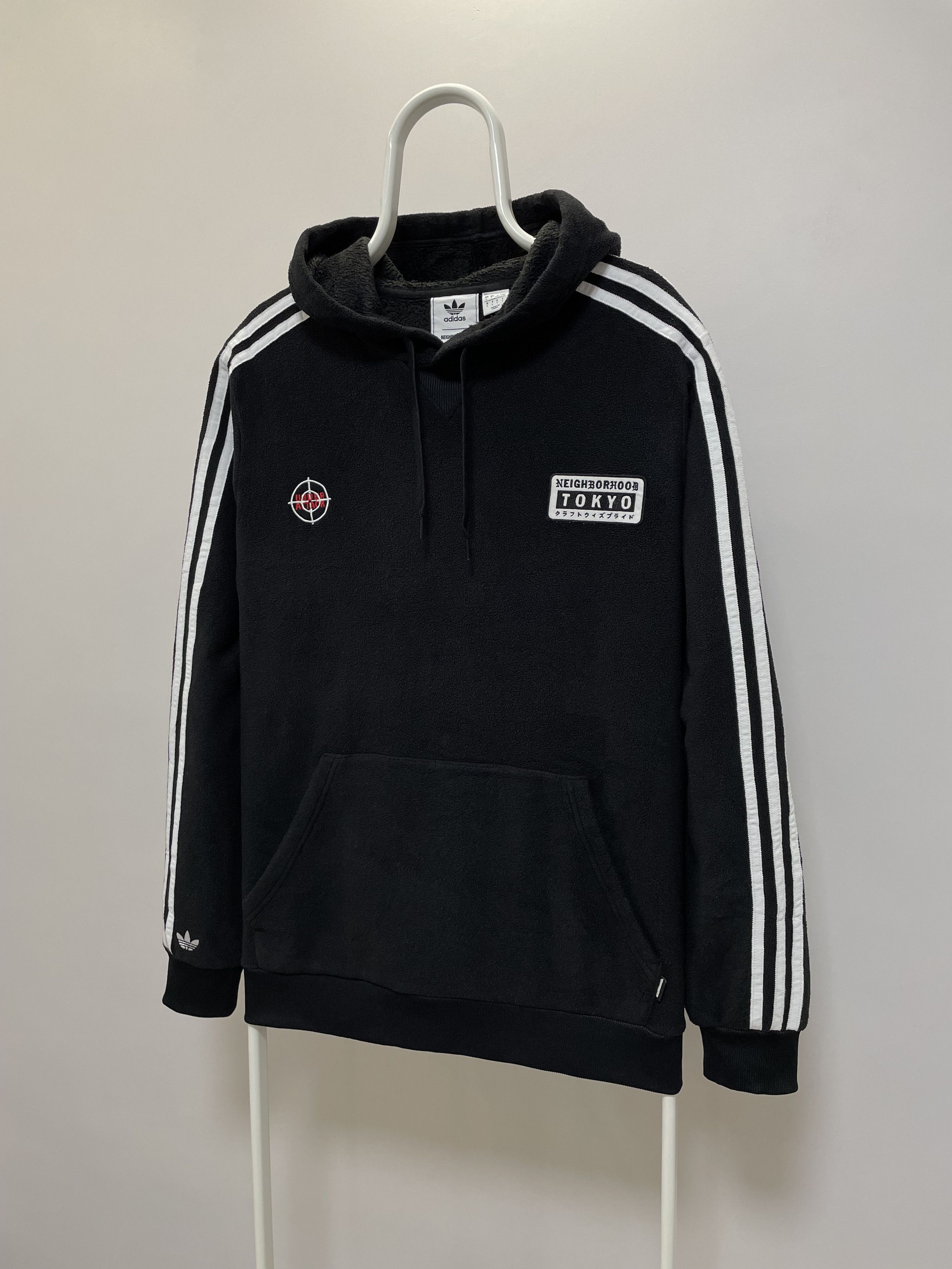 Adidas × Neighborhood Adidas Neighborhood NBHD Hoodie Fleece Tokyo Hoody Big Logo Size US L / EU 52-54 / 3 - 6 Thumbnail