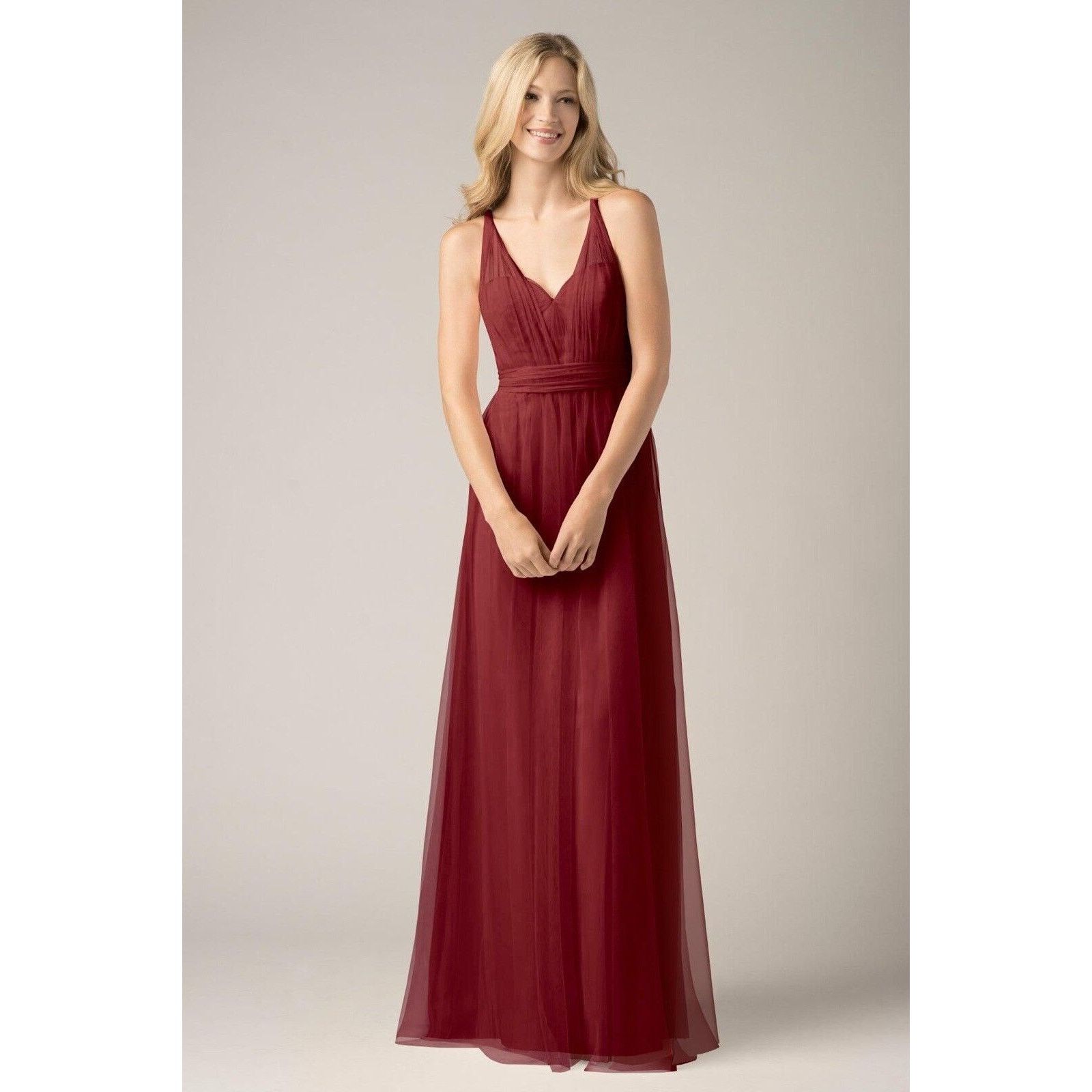 Other Watters Wtoo Infinity Bobbinet Bridesmaid Dress Claret 12 Size XL / US 12-14 / IT 48-50 - 10 Thumbnail