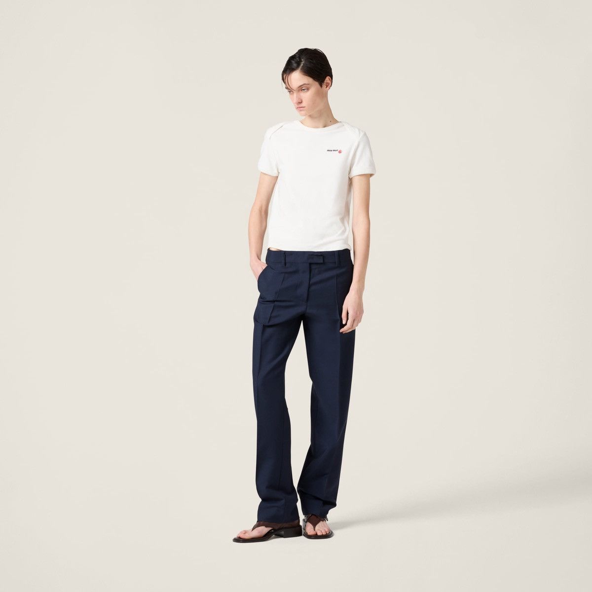 Miu Miu Miu Miu x Petit Bateau Stretch Jersey Regular T-Shirt Size L / US 10 / IT 46 - 2 Thumbnail