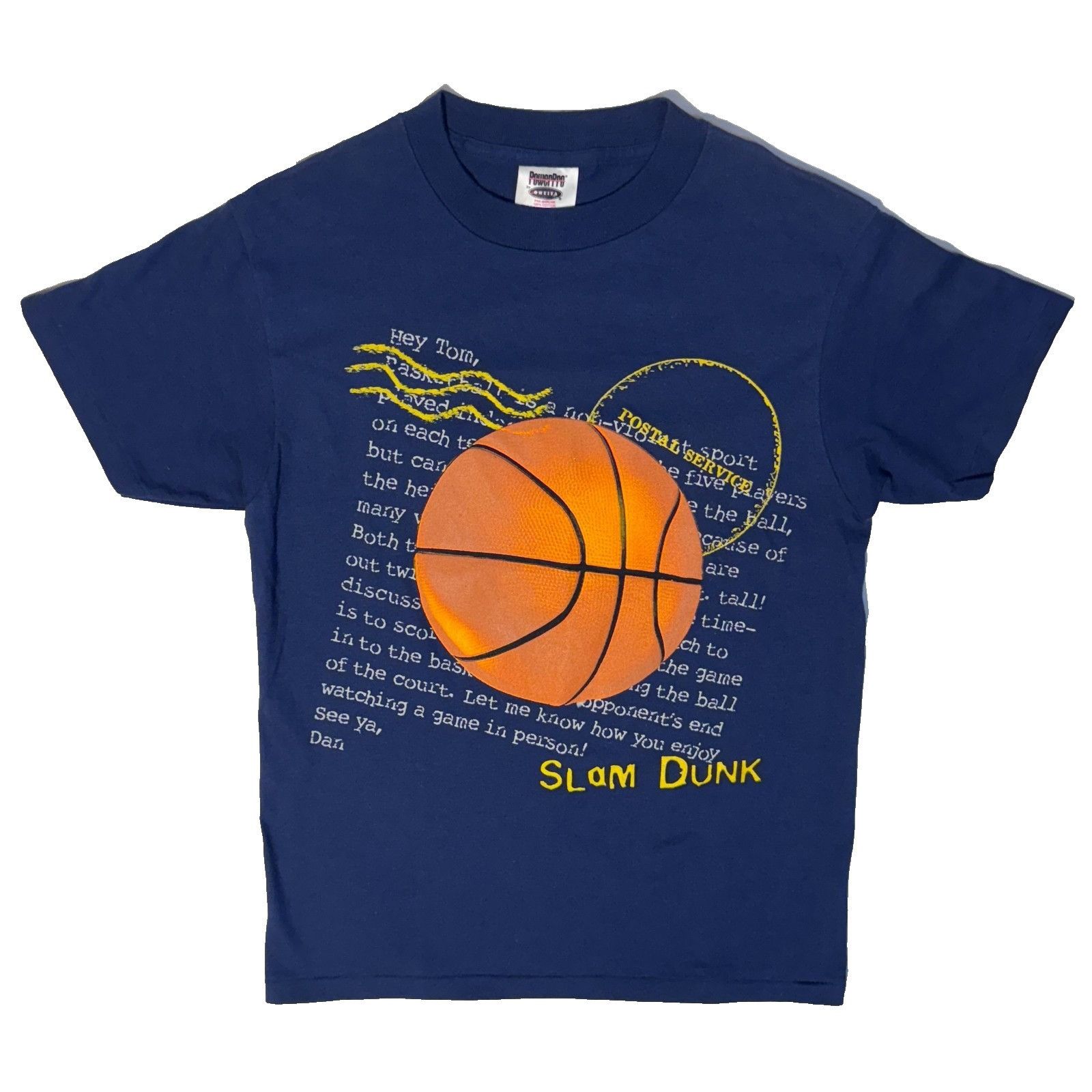 Other Vintage Y2K PowerPro Oneita Slam Dunk Basketball Puff Print Size US L / EU 52-54 / 3 - 1 Thumbnail