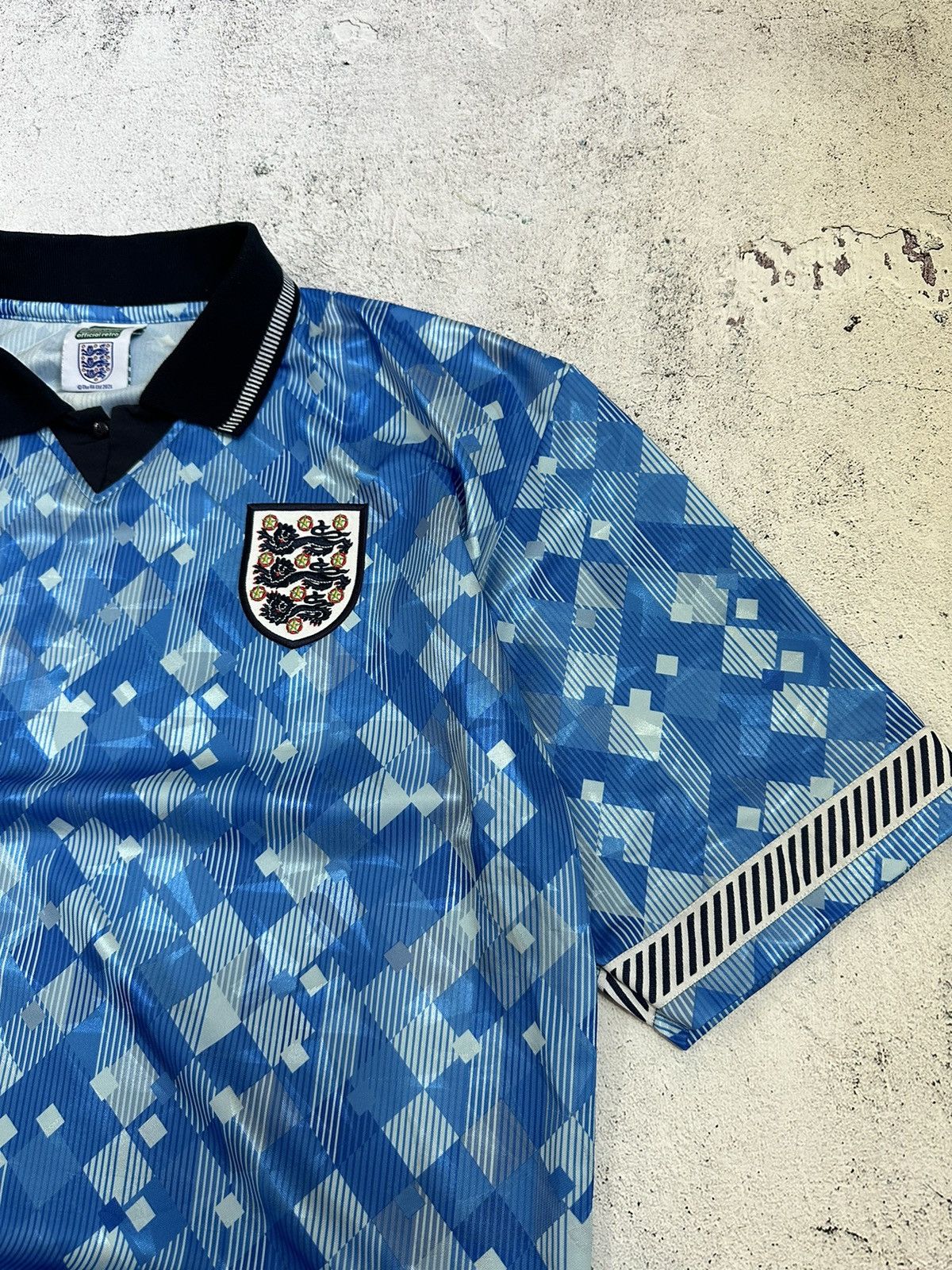 Other Vintage England 1990 Away Jersey score draw retro 90s Size US XL / EU 56 / 4 - 5 Thumbnail