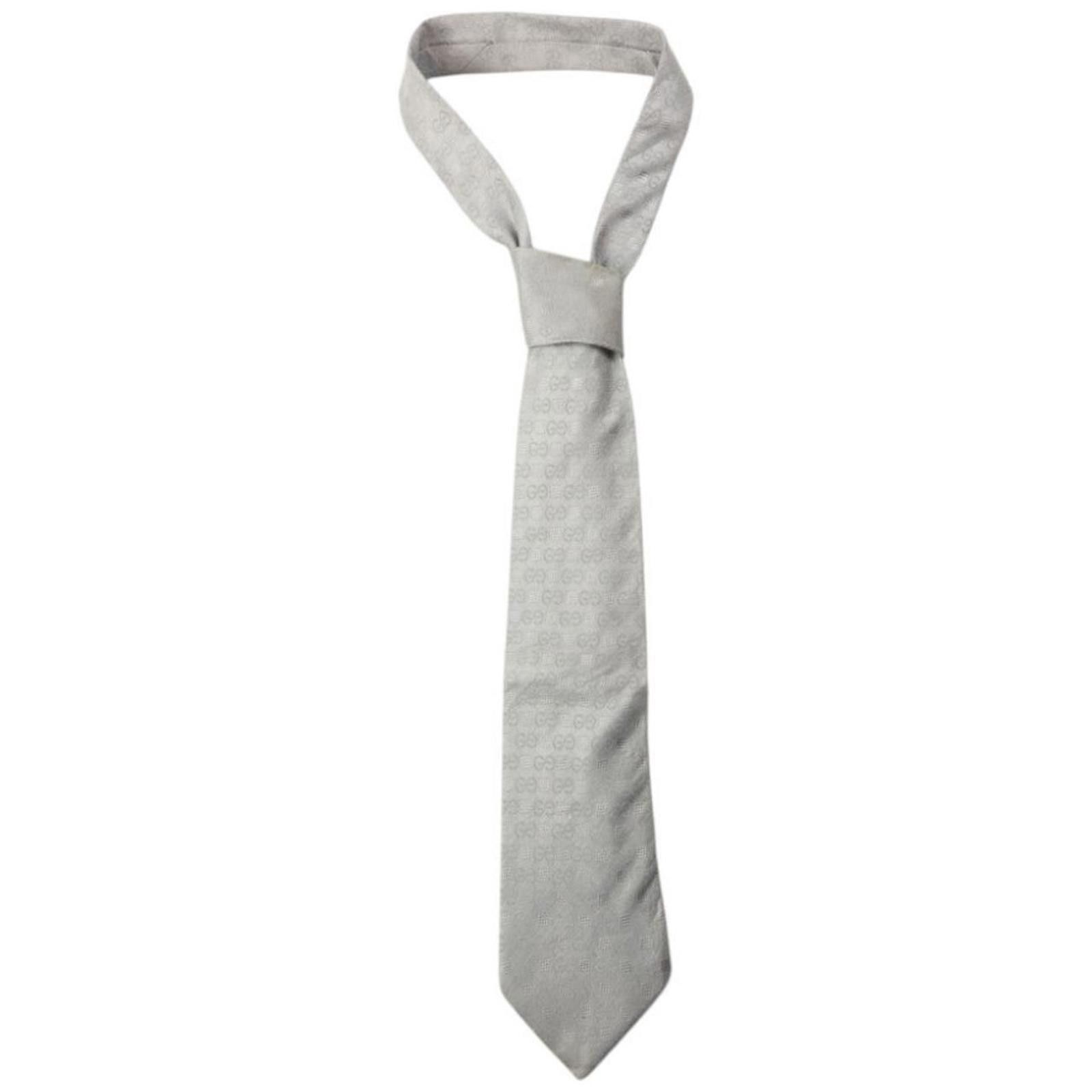 Gucci Vintage Gucci Monogram Silk Tie Size ONE SIZE - 1 Thumbnail