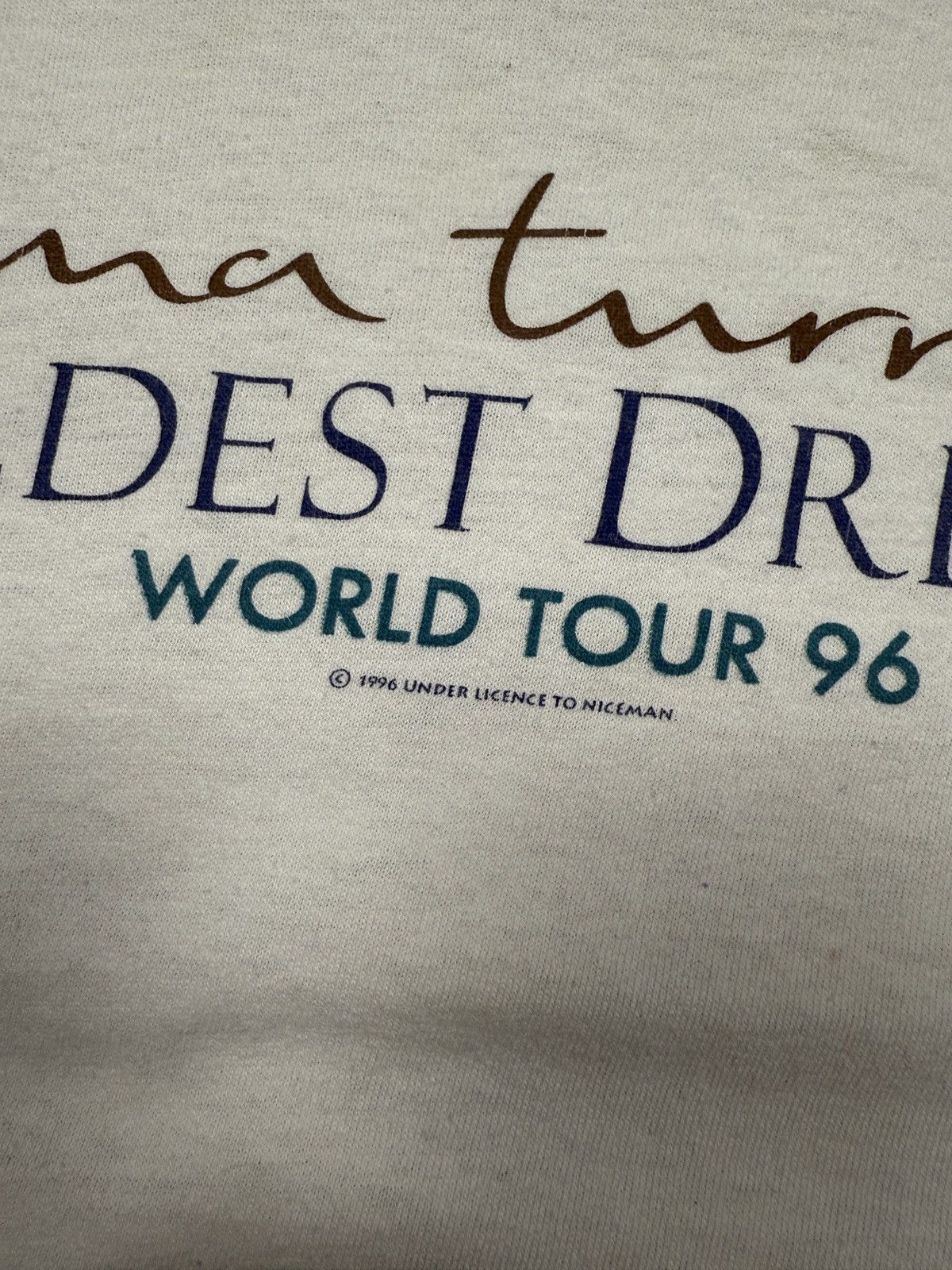 Band Tees Vintage Tina Turner 1996 World Tour Wildest Dreams Shirt Size US L / EU 52-54 / 3 - 5 Thumbnail