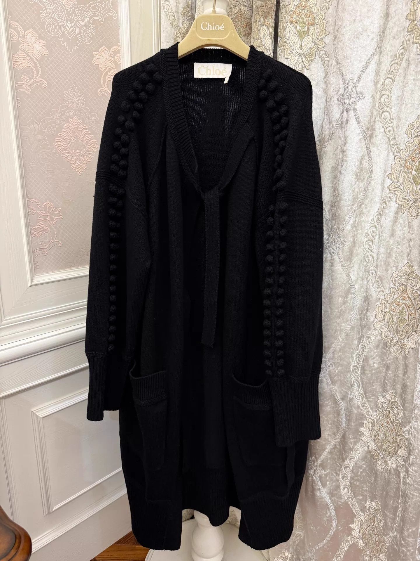 Chloe Chloe Black Knit Sweater Coat M (Minor Wear) Size M / US 6-8 / IT 42-44 - 2 Thumbnail