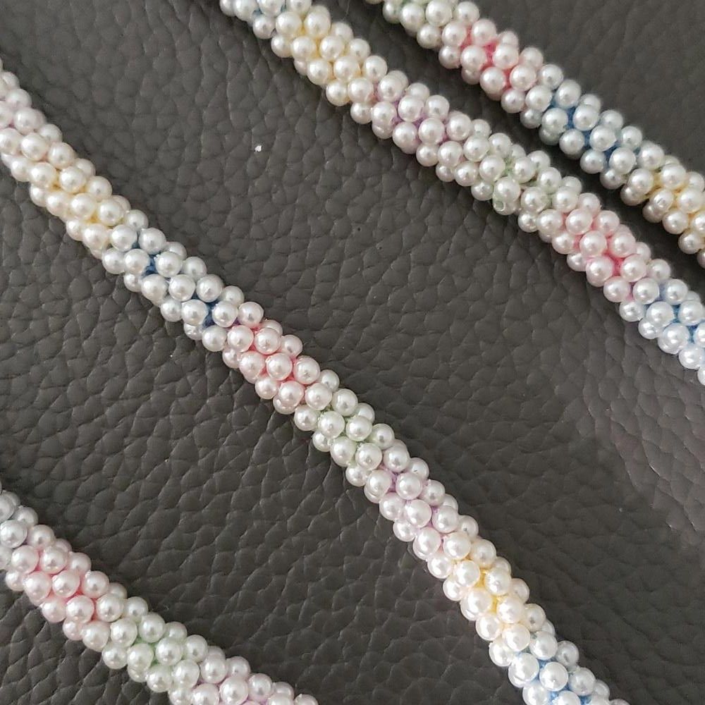 Designer Beaded Pastel Pearl Beaded Strand 42" Size ONE SIZE - 3 Thumbnail