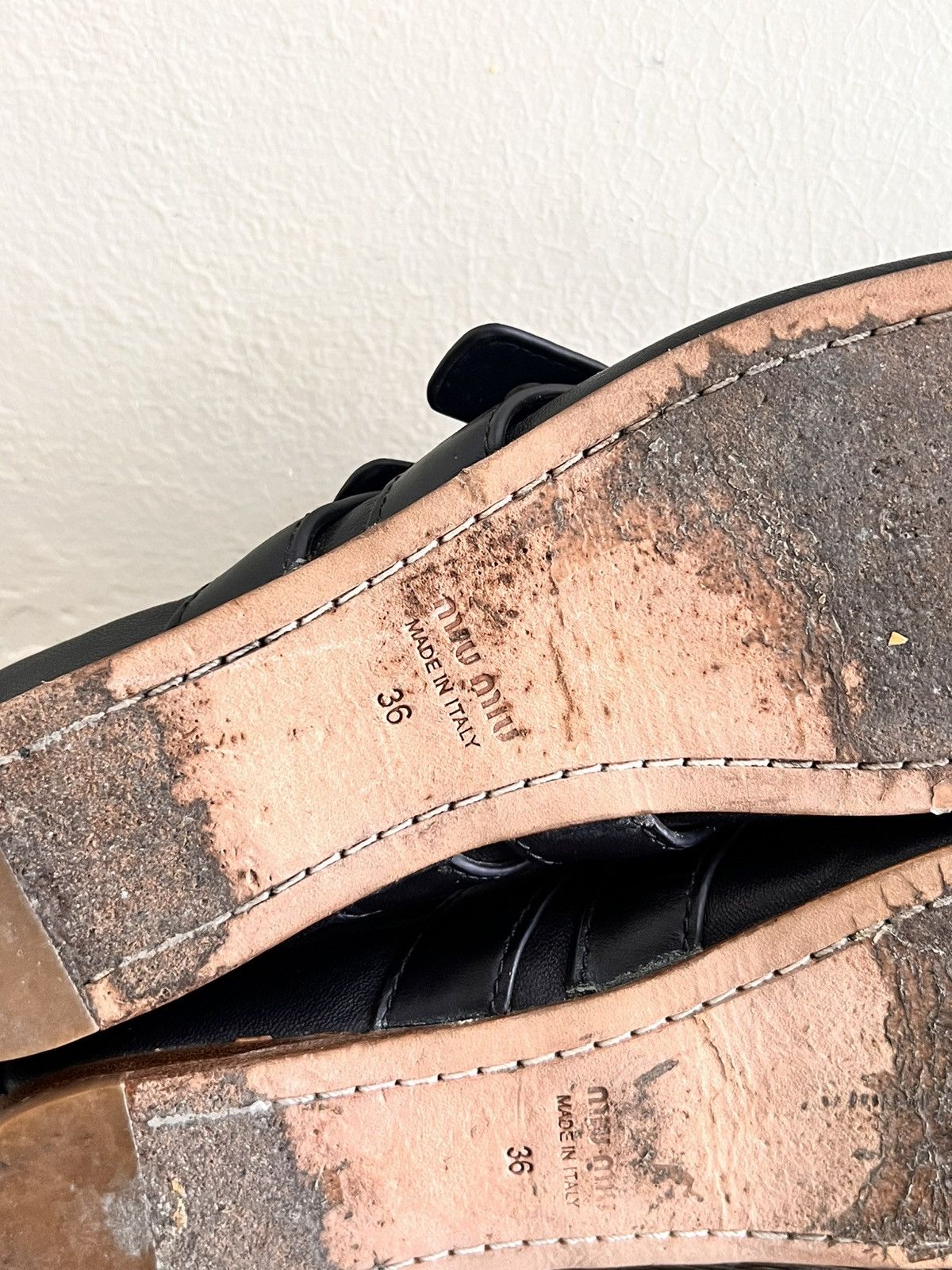 Miu Miu Buckle Lamb Leather Ballets Size US 6 / IT 36 - 14 Thumbnail