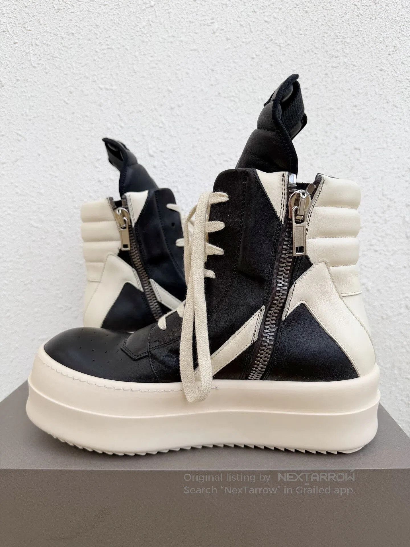 Rick Owens Rick Owens Women's Platform High-Top Black White. Size US 7 / IT 37 - 5 Thumbnail