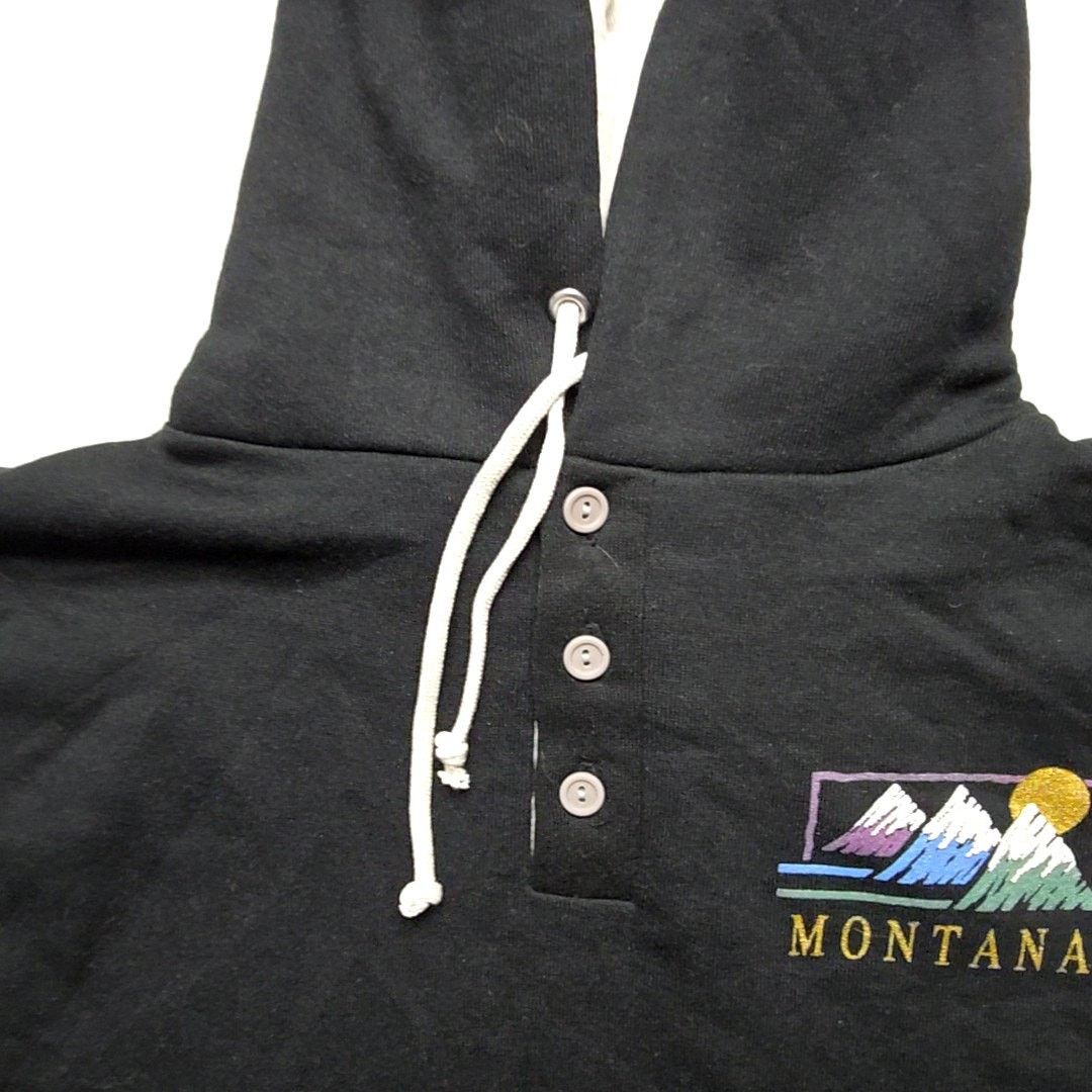Jerzees Vintage Montana Hoodie Jerzees Black Graphic Small 90s Size US S / EU 44-46 / 1 - 6 Thumbnail