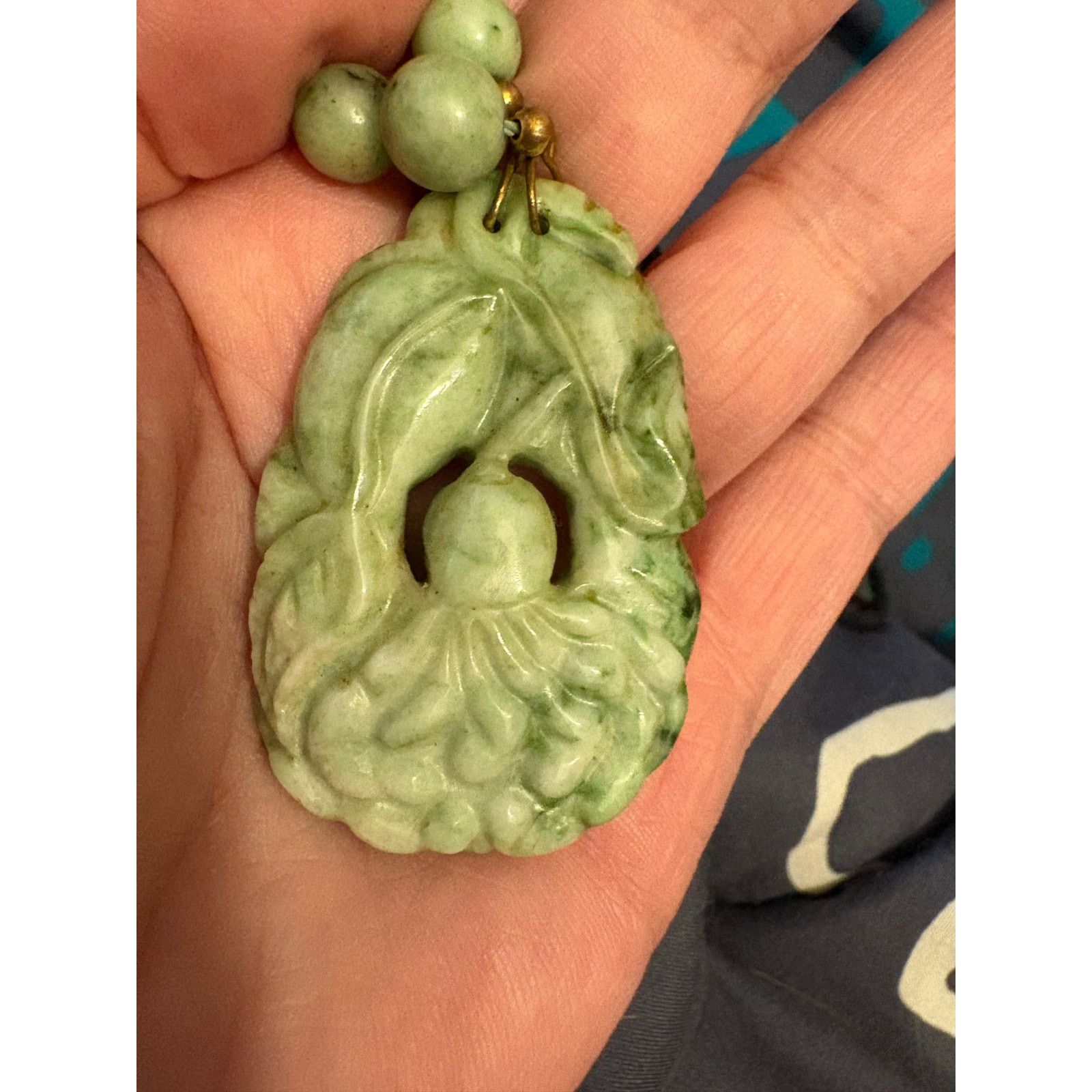 Other Vintage Chinese Nephrite Jade Pendant Necklace Cloisonne Size ONE SIZE - 1 Thumbnail