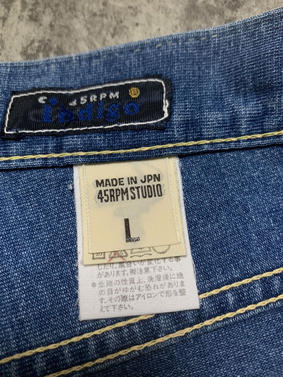 Japanese Brand Vintage 45rpm Studio Soft Denim Wide Pant Size US 32 / EU 48 - 10 Thumbnail